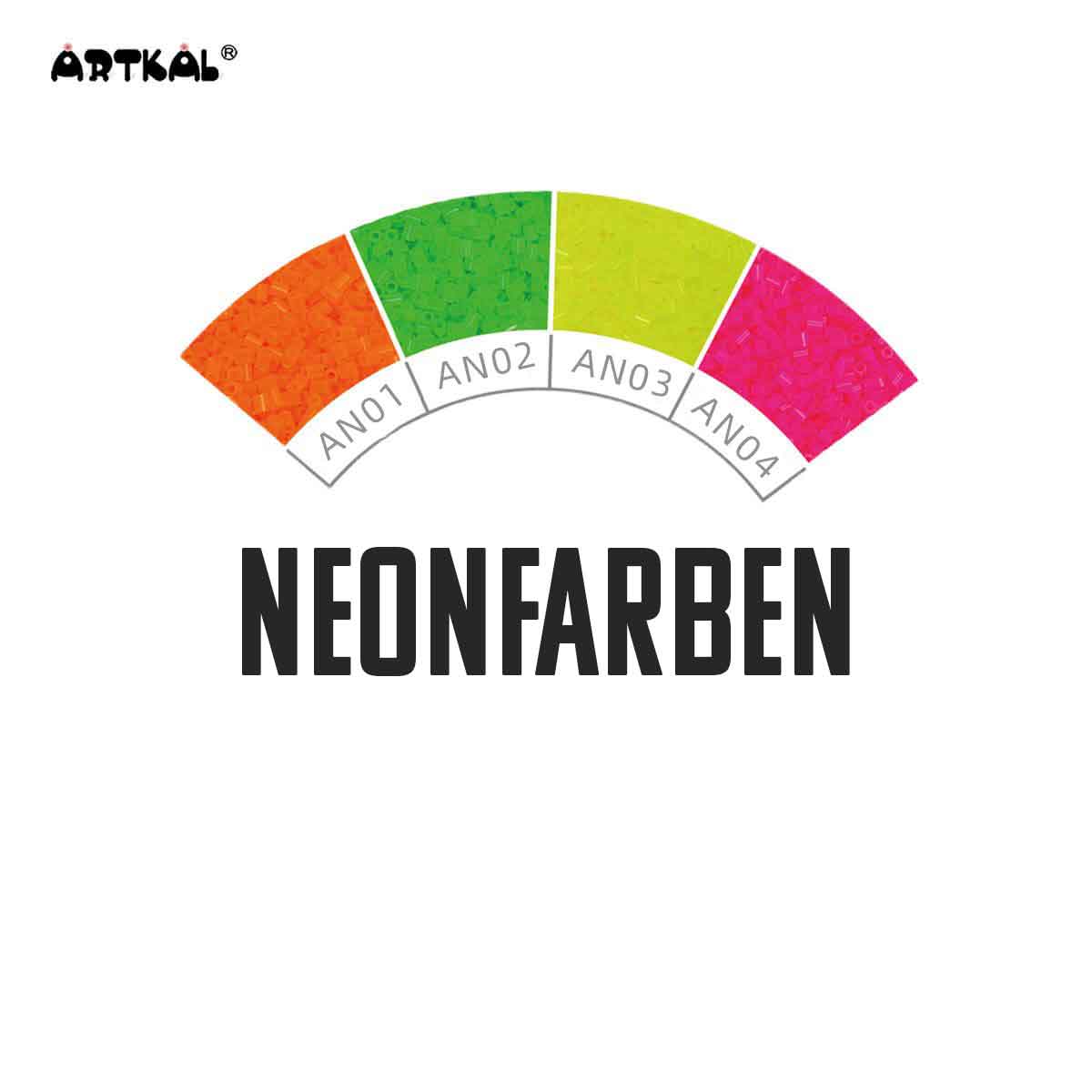 2000 Artkal MINI A 2,6mm Neon Farben (soft) von Spielzeughafen