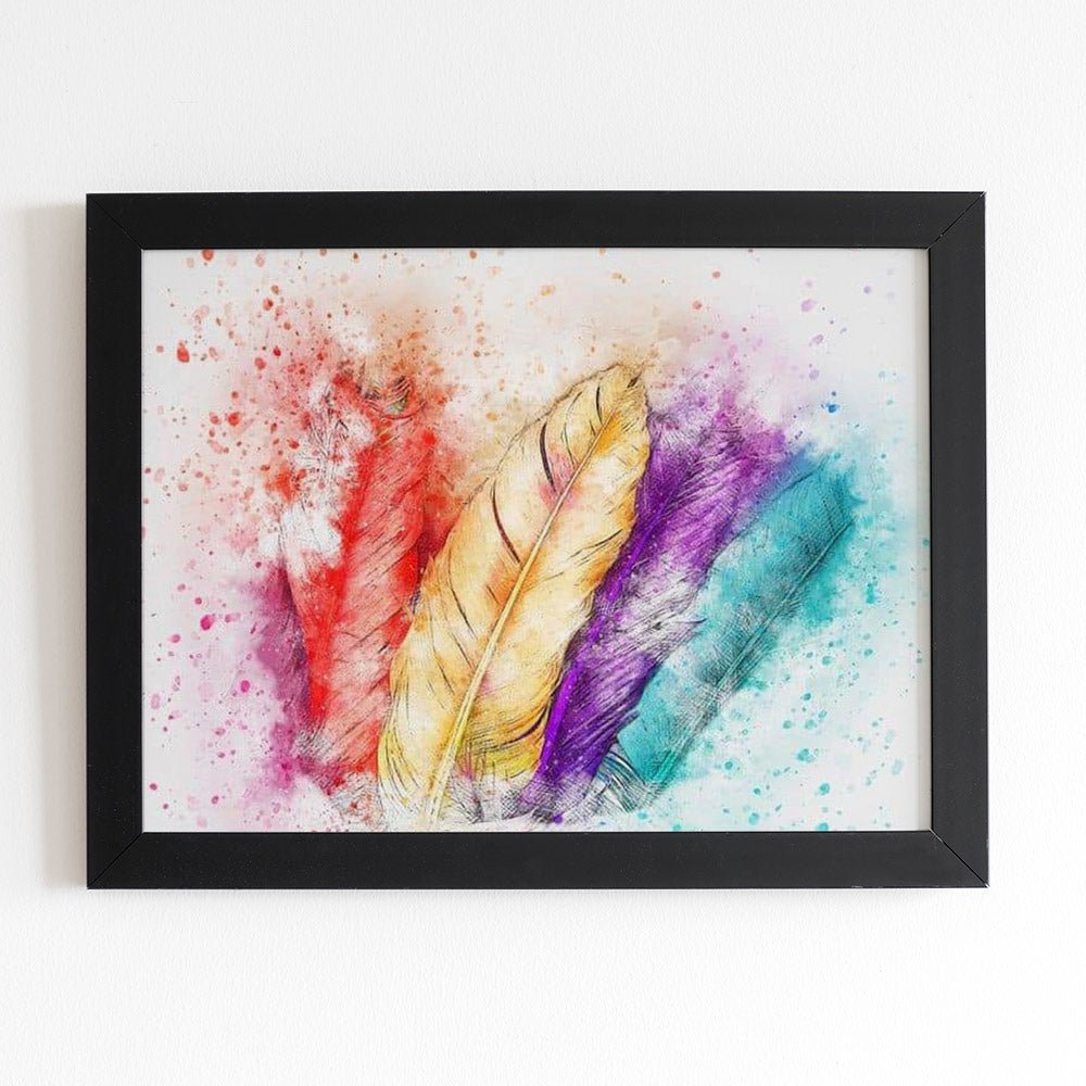 Bunte Federn - Quadratisch von Spielzeughafen