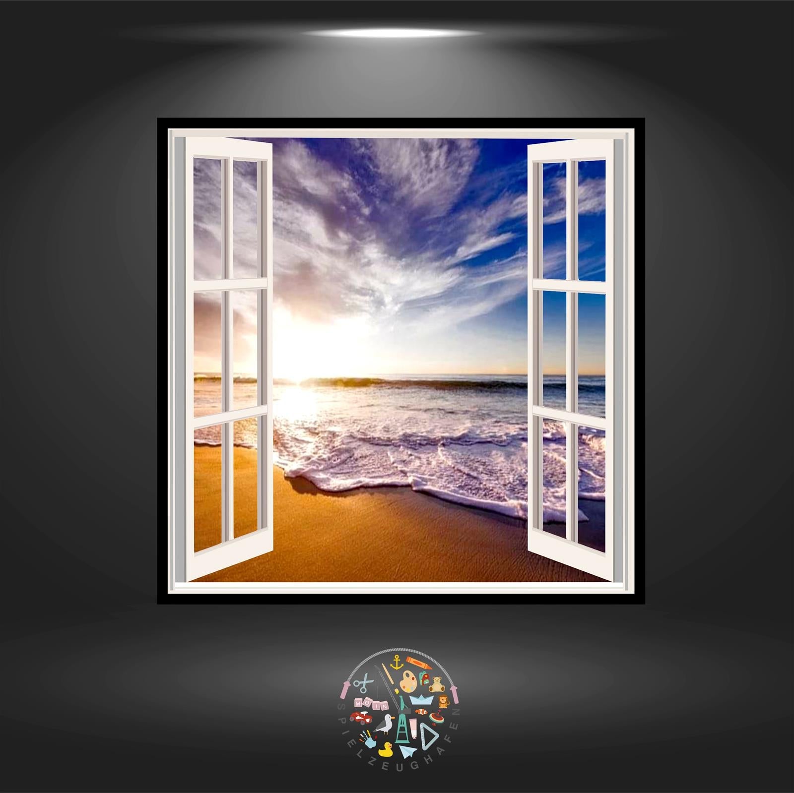 Fenster Beach feeling - Quadratisch von Spielzeughafen