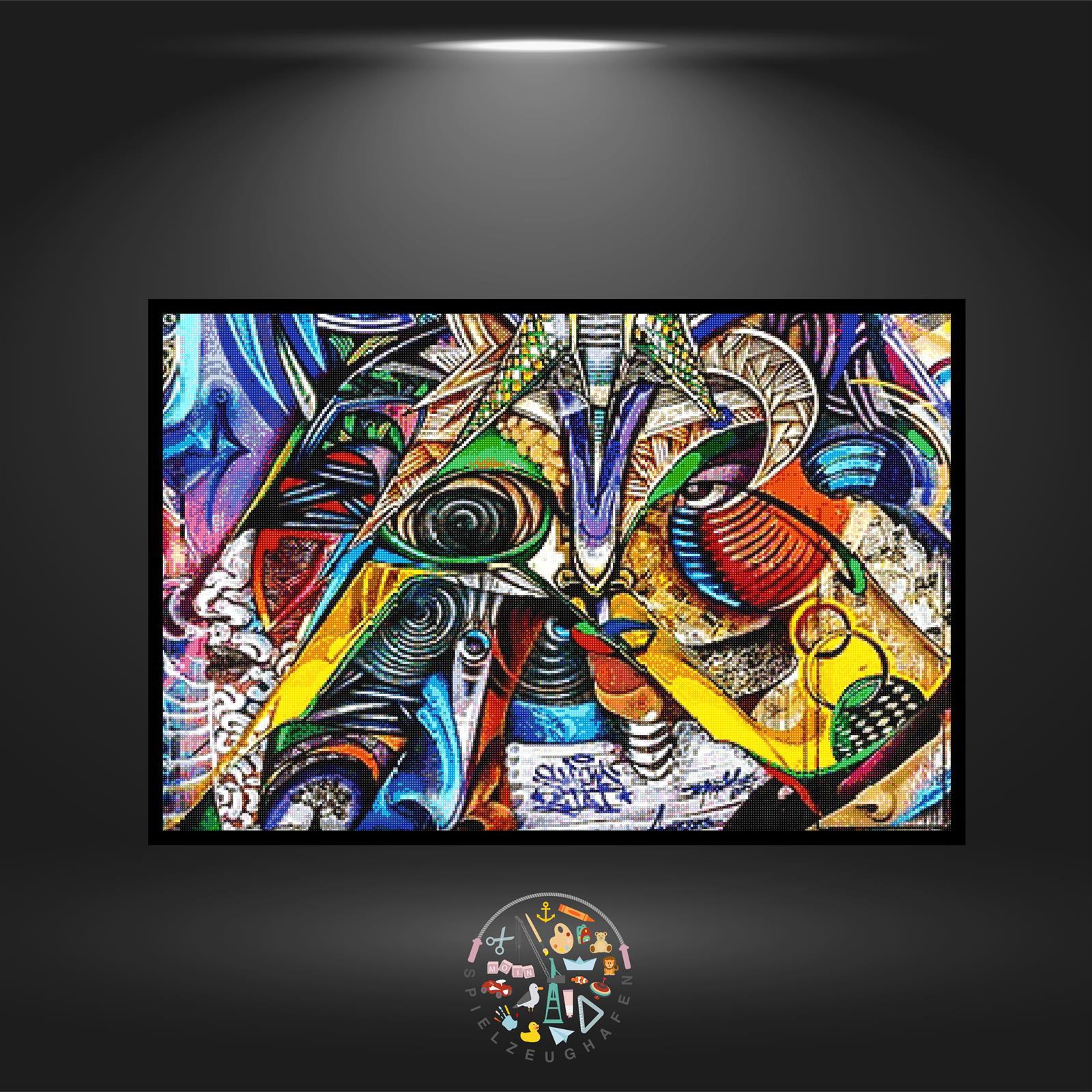 'Graffiti Face' - Quadratisch von Spielzeughafen