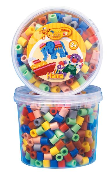 Hama 600 MAXI Bügelperlen - Mischung 03,05,09,17,20,26,47 von Spielzeughafen