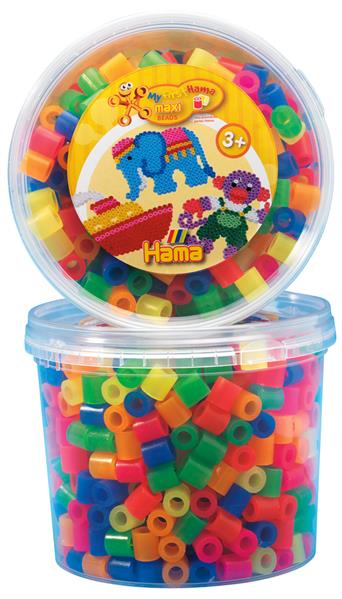 Hama 600 MAXI Bügelperlen - Neon - Mischung von Spielzeughafen
