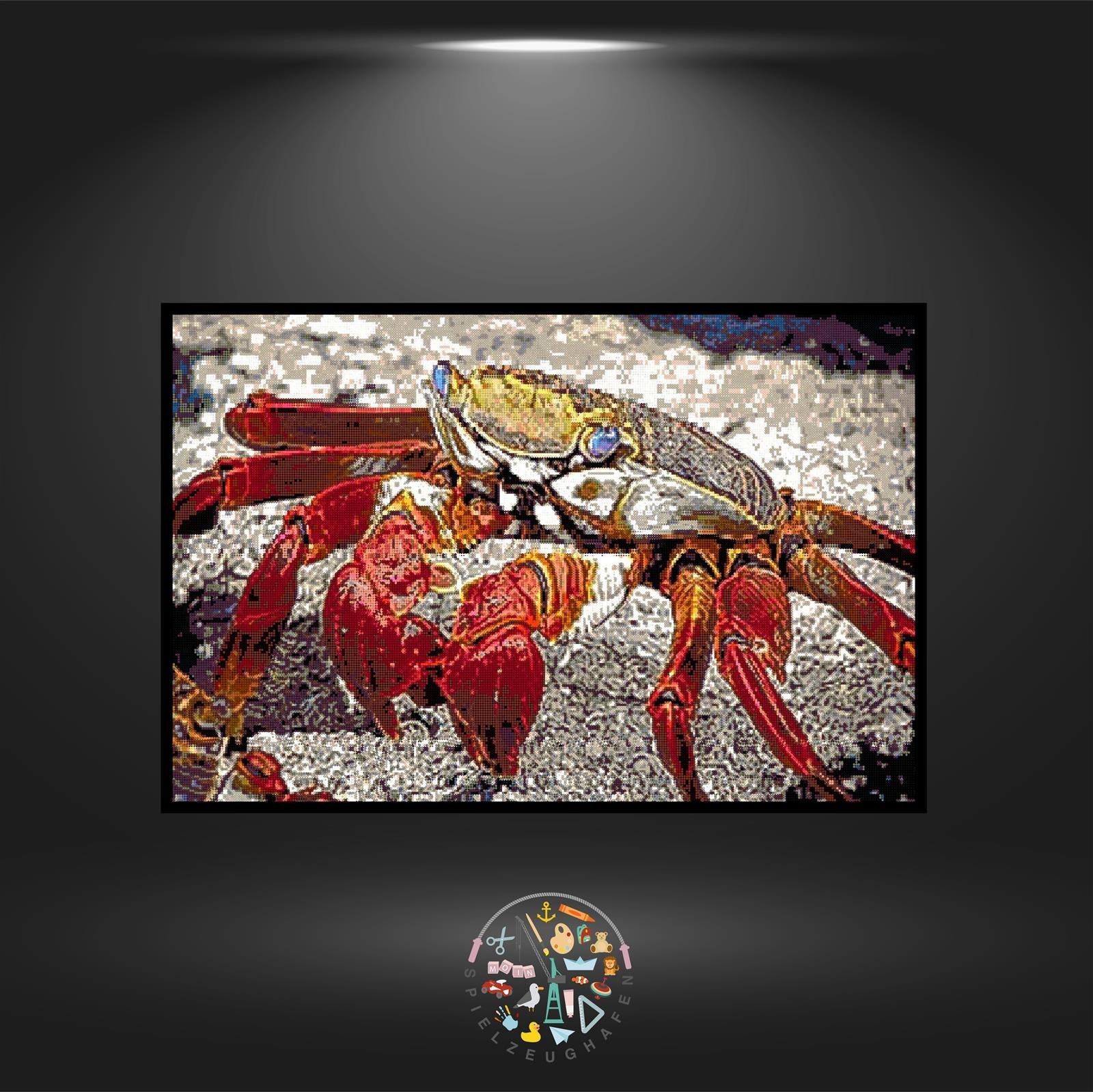 Krabbe 'Sebastian' - Strass / Rhinestone Schwarz - / Weiß - Druck von Spielzeughafen