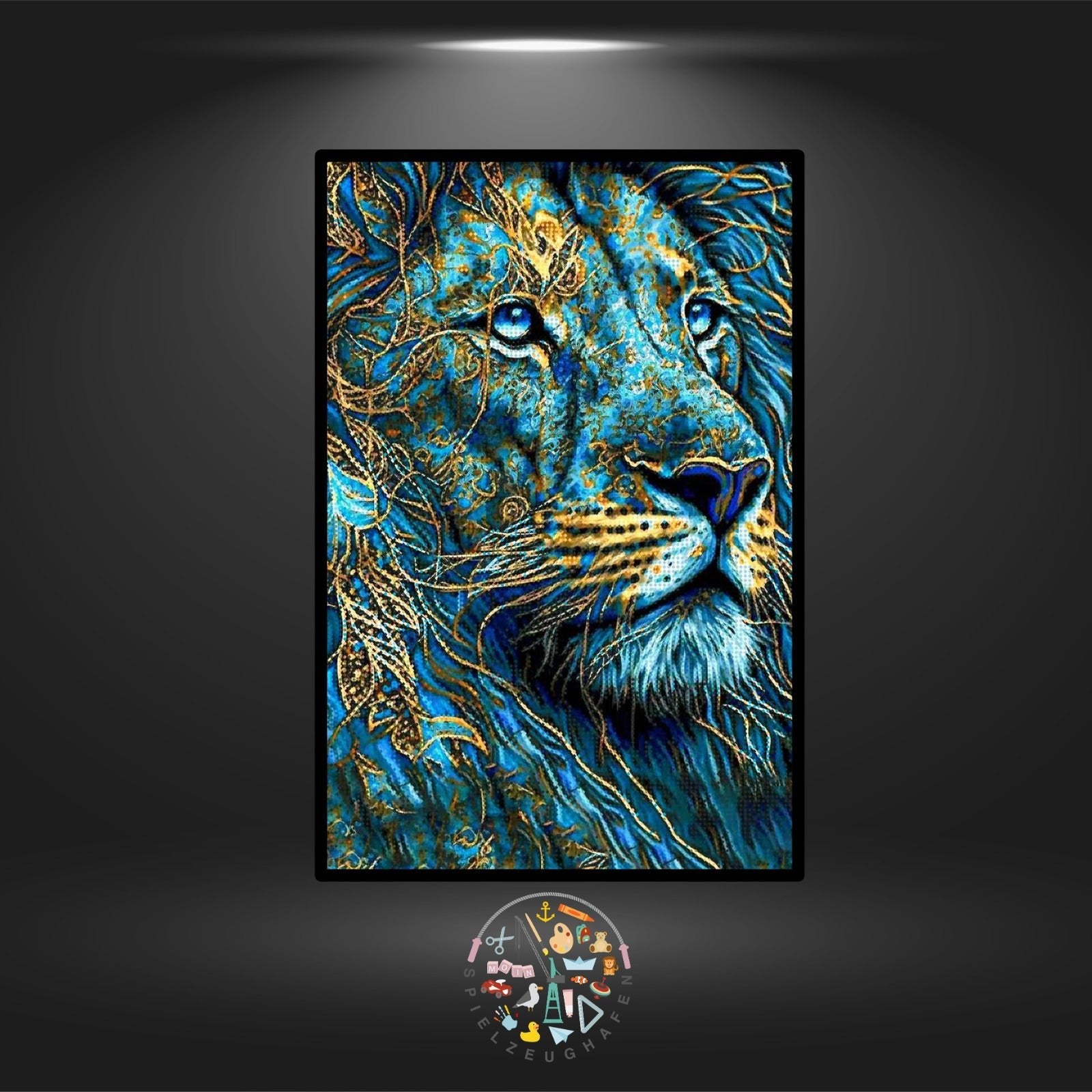 Löwe 'Blue King' - Bügelperlen von Spielzeughafen