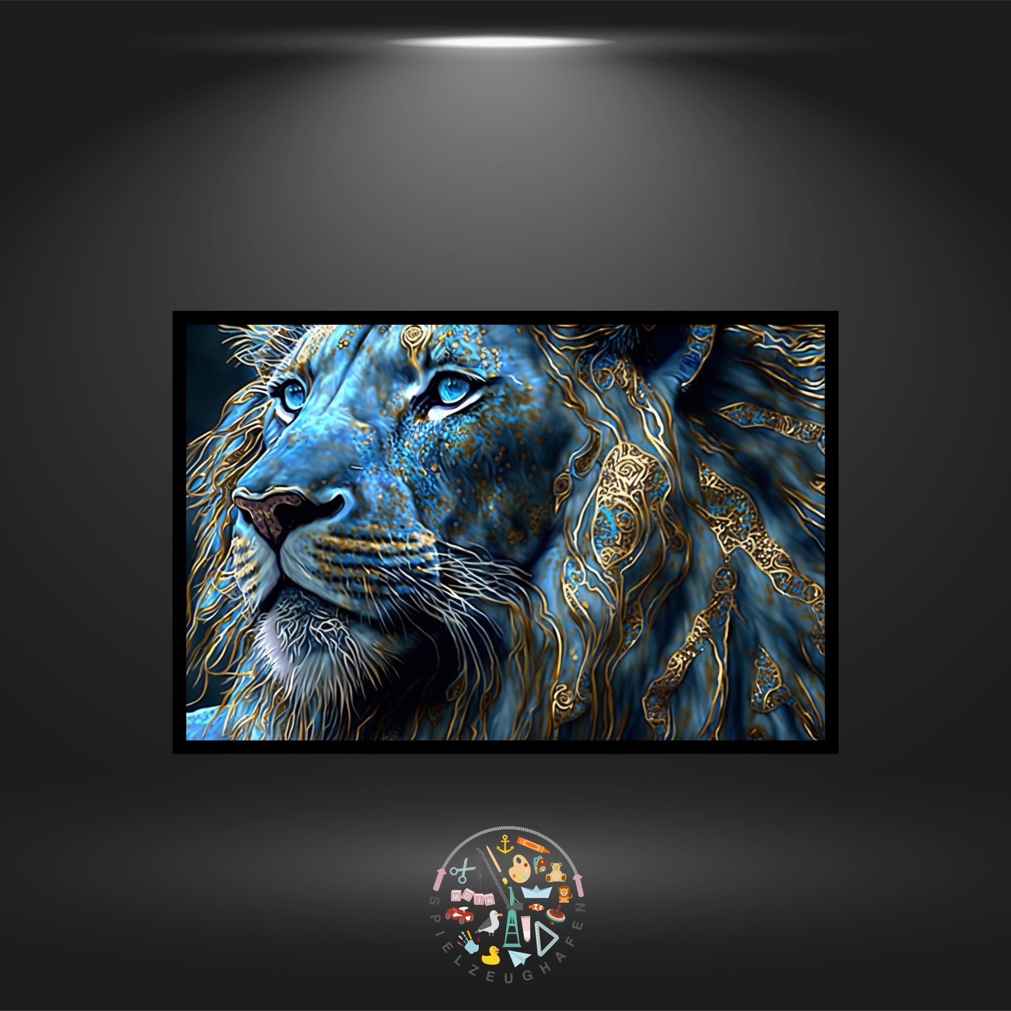Löwe Topas - Strass / Rhinestone 60x90 cm von Spielzeughafen