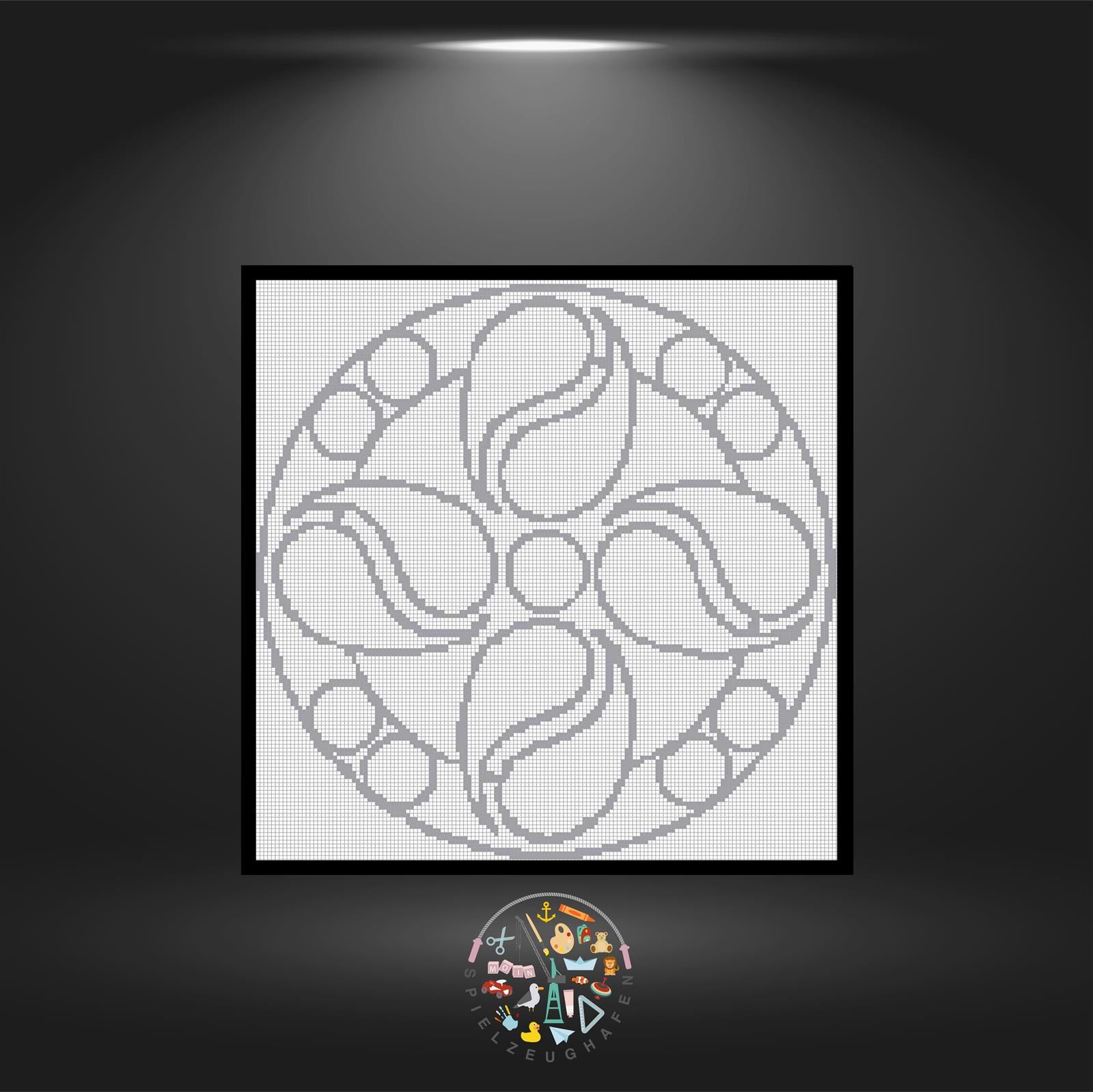 Mandala 1 - Quadratisch (OHNE STEINE) von Spielzeughafen