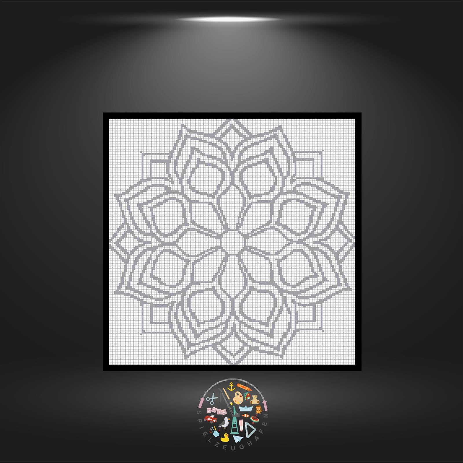 Mandala 3 - Quadratisch (OHNE STEINE) von Spielzeughafen