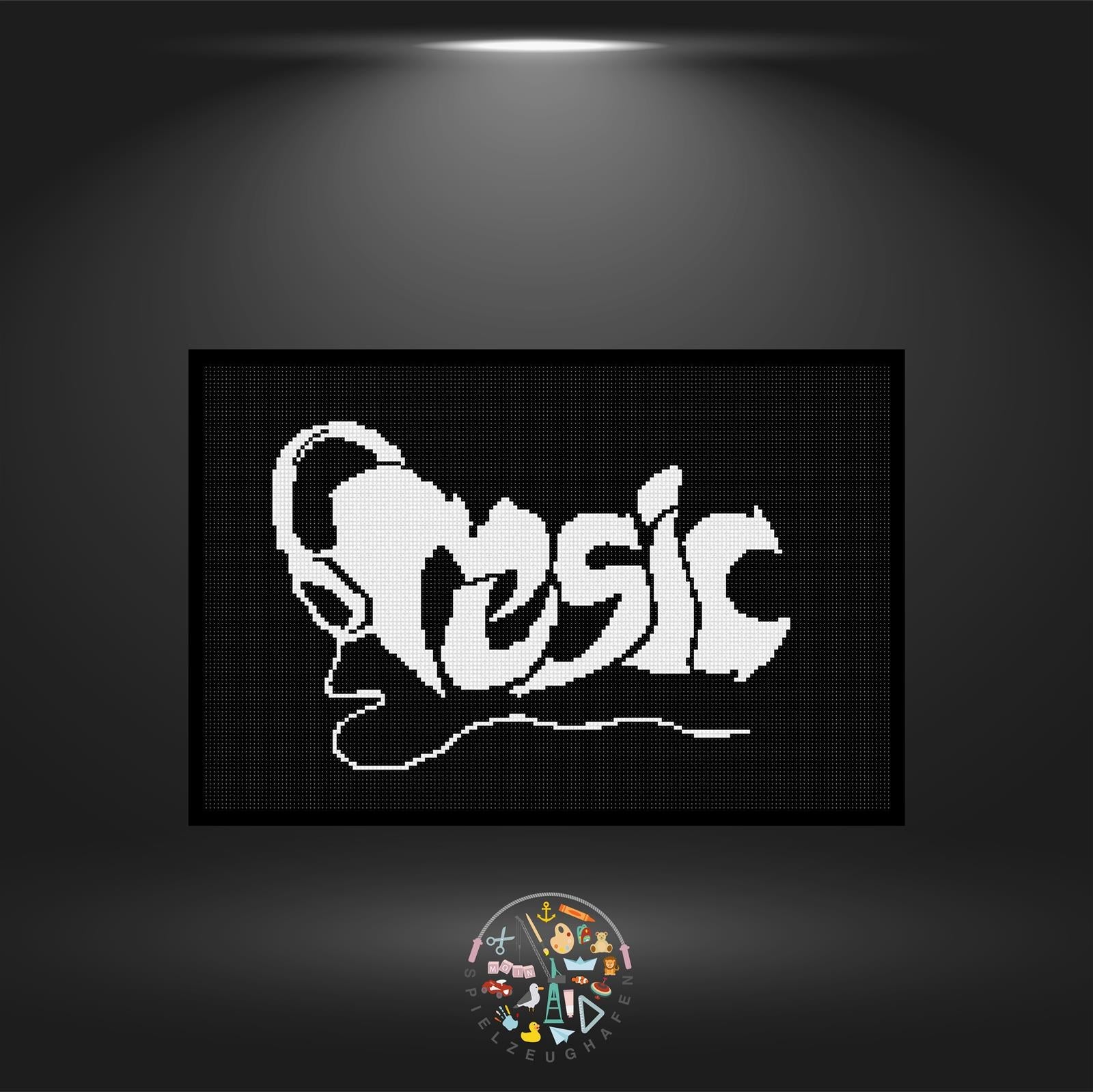 'Musikgraffiti' - Quadratisch, nachtleuchtend von Spielzeughafen