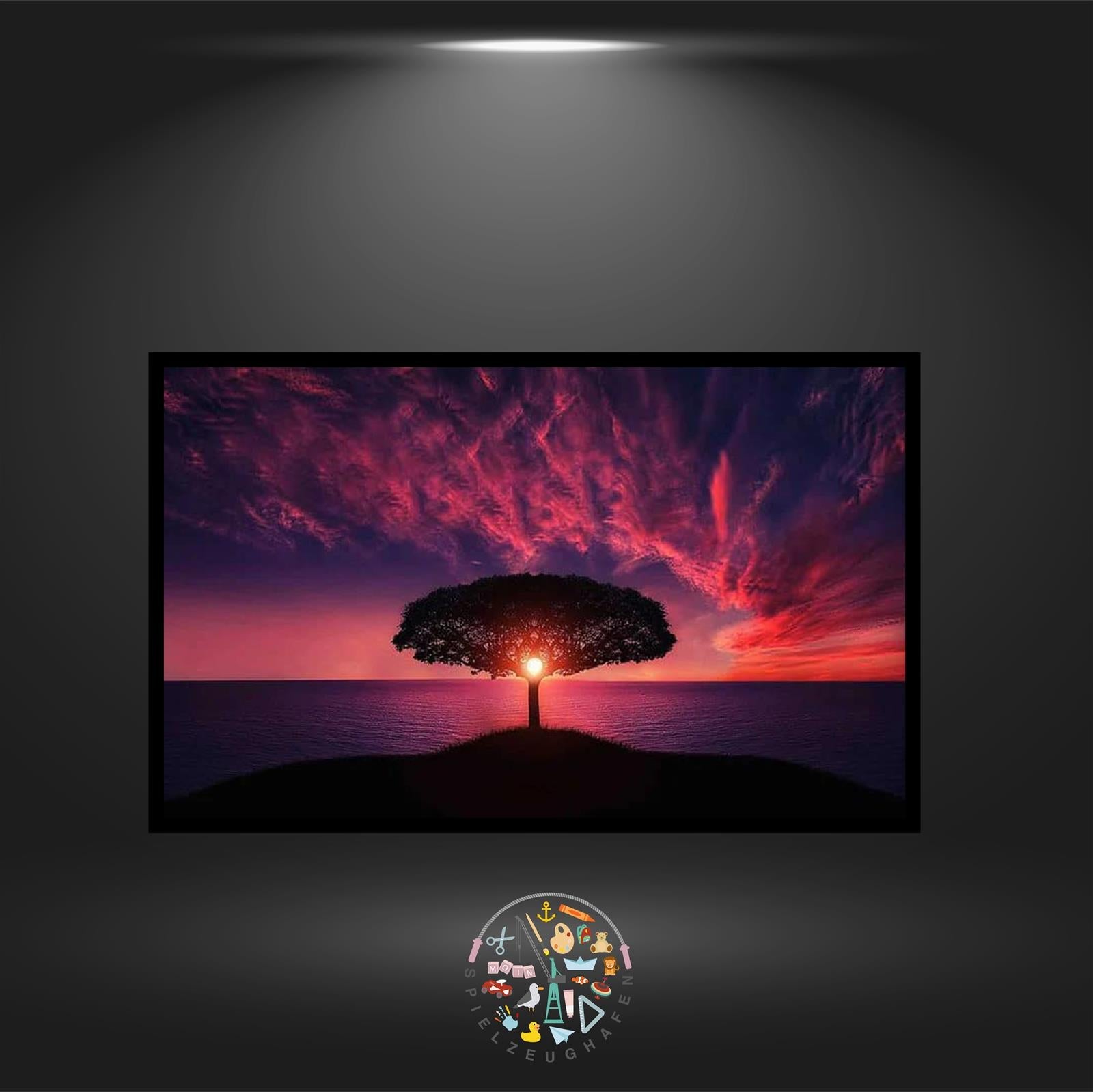 'Silhouette im Abendrot' - Quadratisch von Spielzeughafen