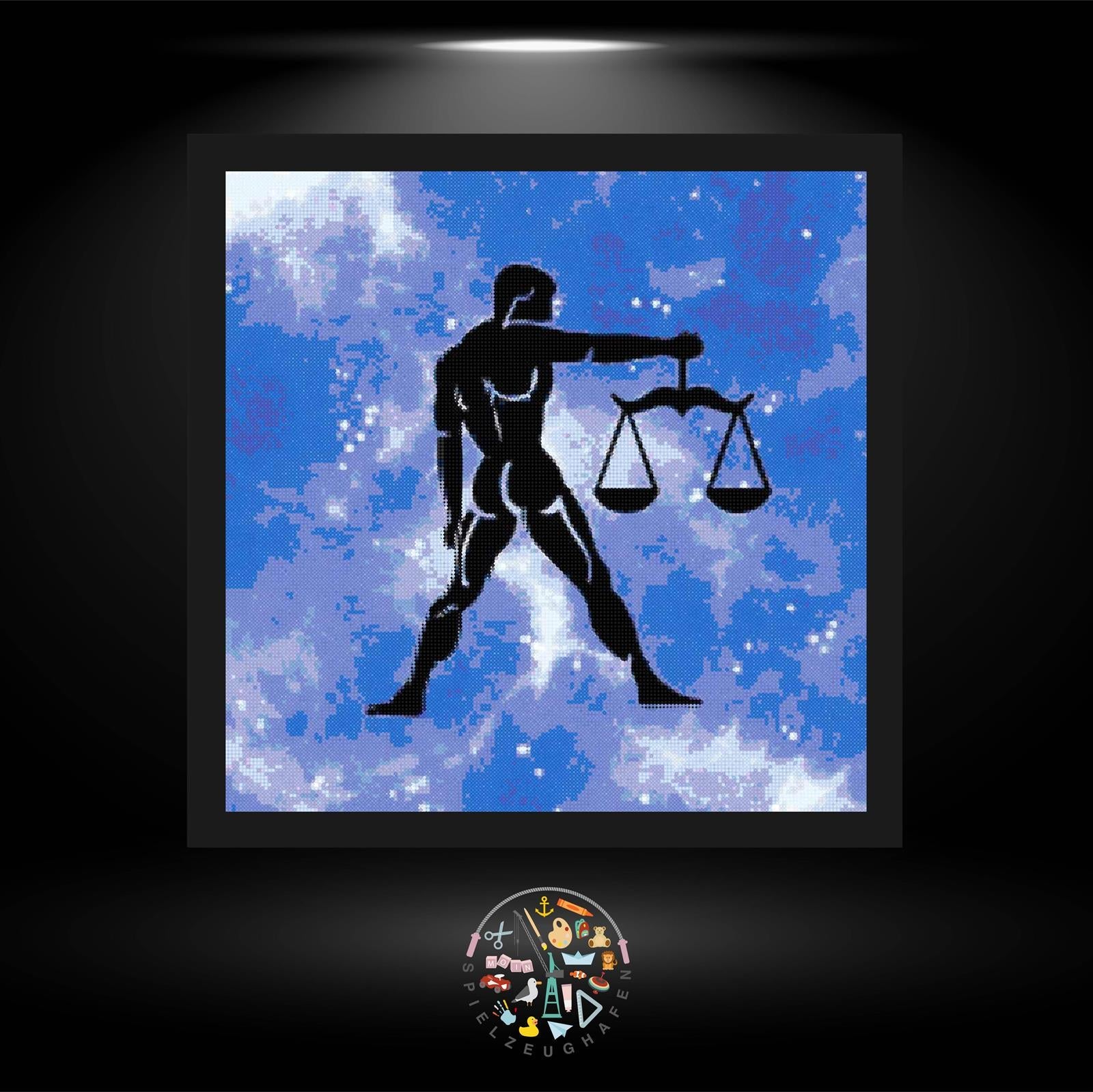 Sternzeichen Waage Blau - Strass / Rhinestone von Spielzeughafen