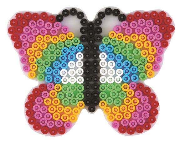 Stiftplatte für Midi Bügelperlen, Schmetterling von Spielzeughafen