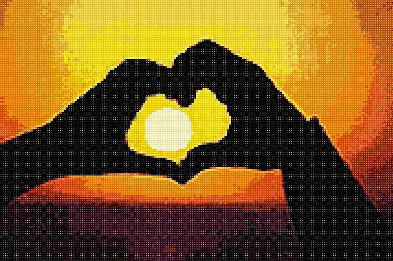 'Sunset love' - Quadratisch von Spielzeughafen