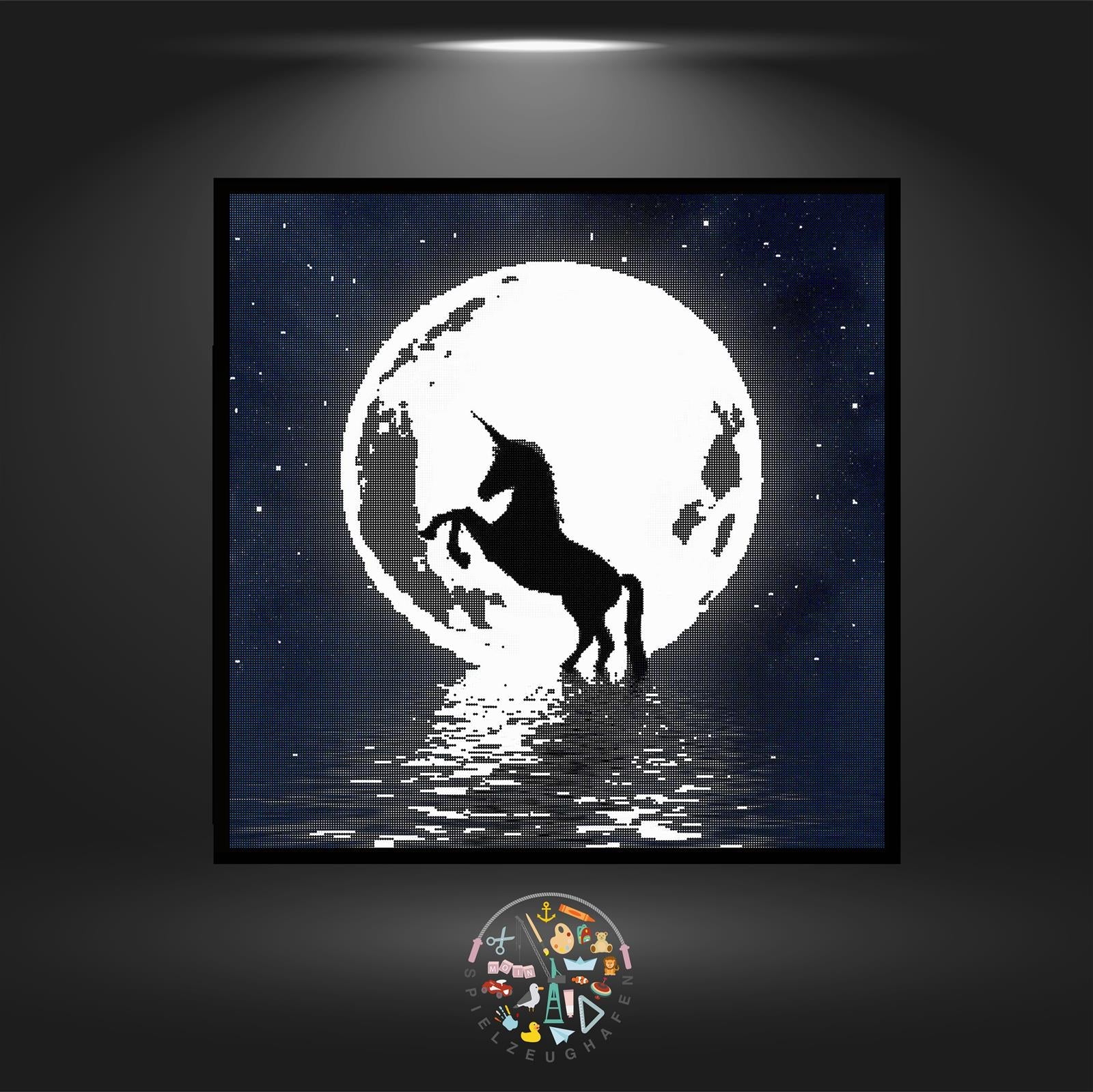 Unicorn and moon - Strass / Rhinestone von Spielzeughafen