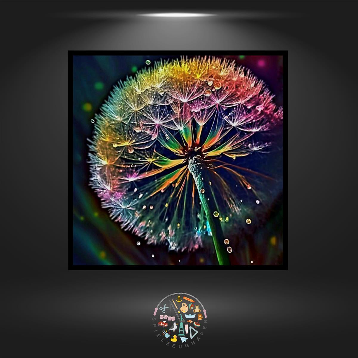 Pusteblume Rainbow - Strass rund