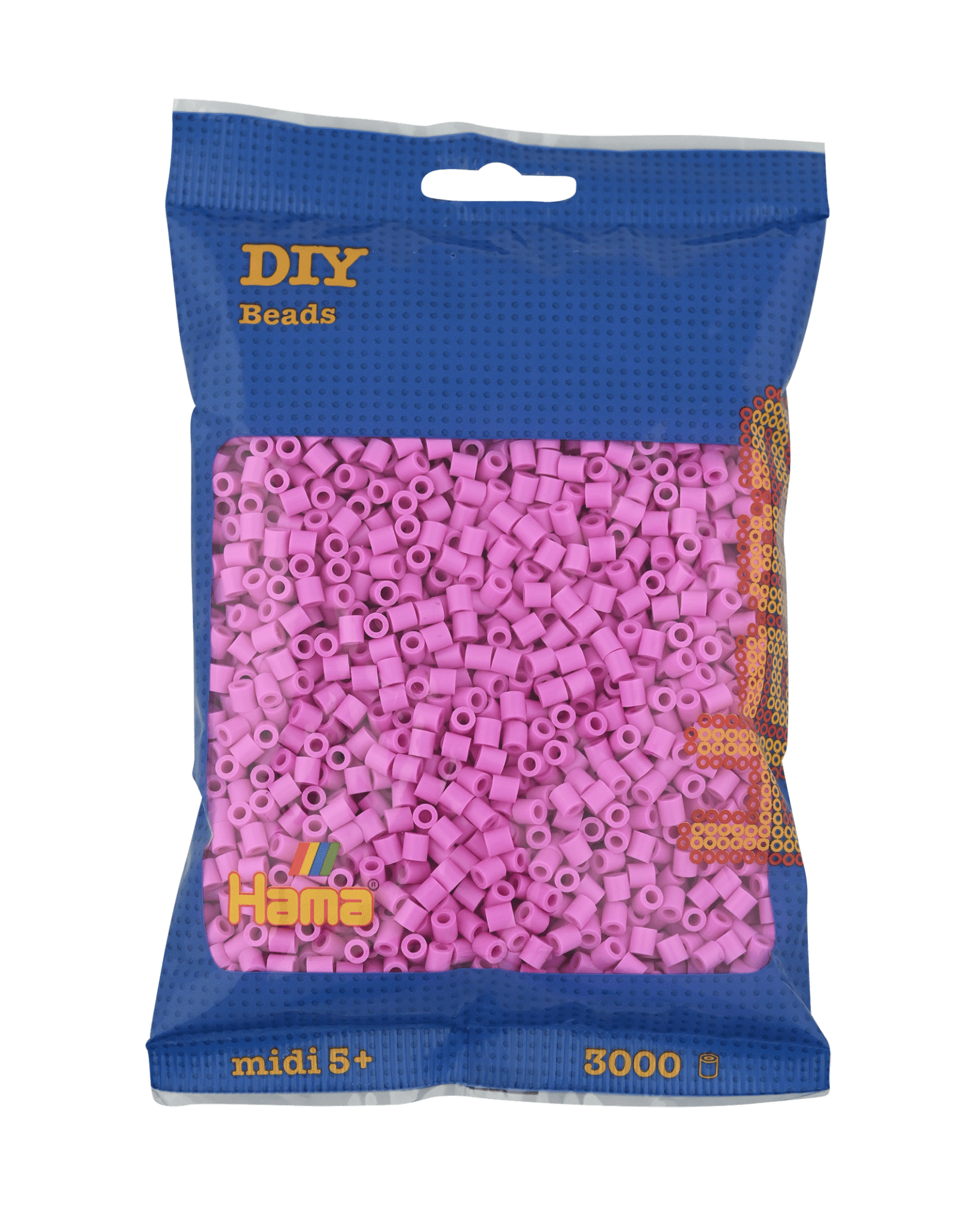 3000 Hama Midi Bügelperlen - Pastell - Pink von Spielzeughafen