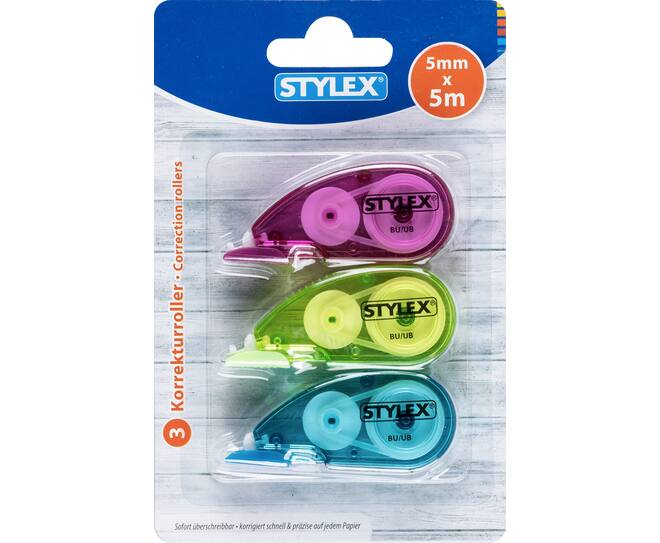 STYLEX Korrekturroller, 3er Pack