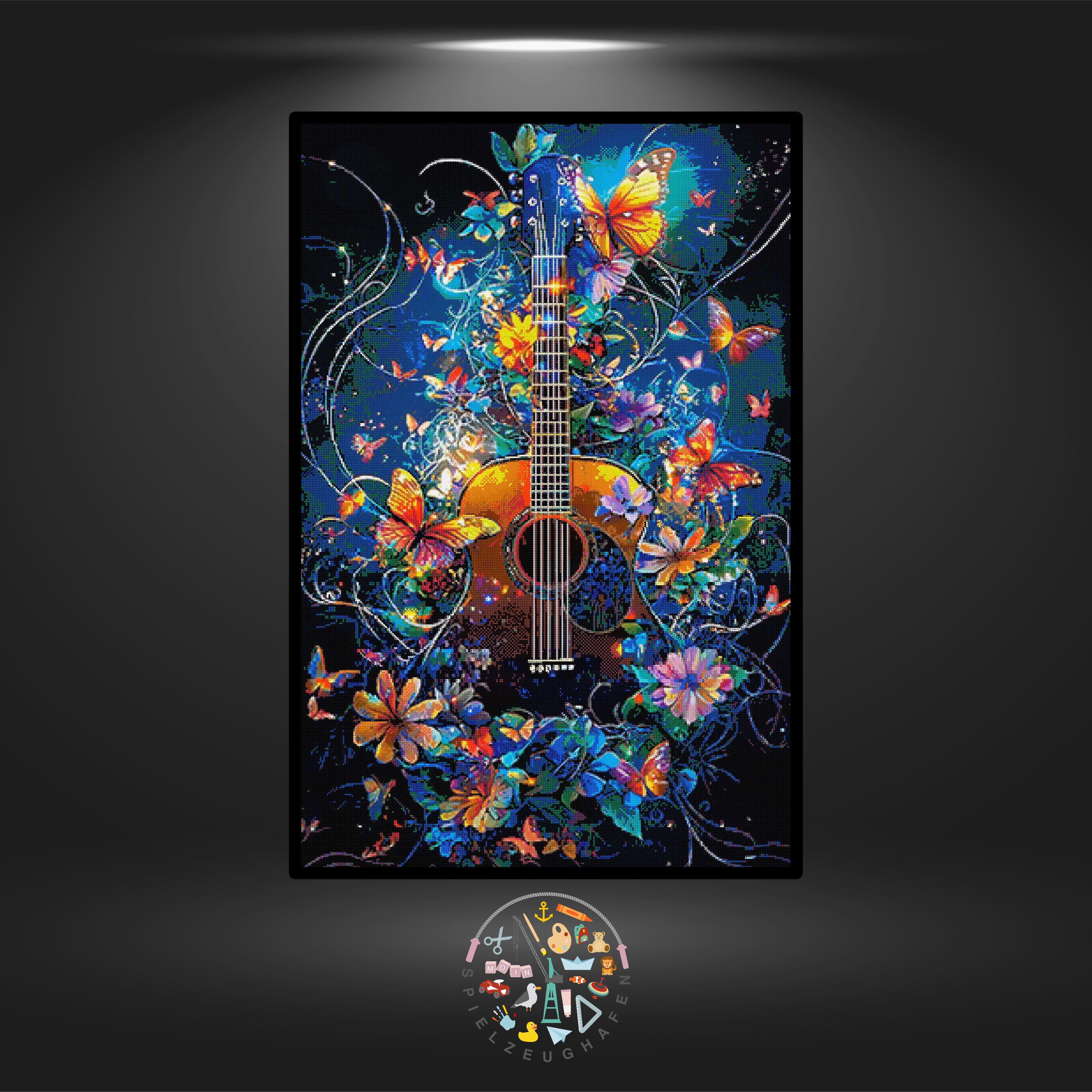 Flower guitar - Strass rund