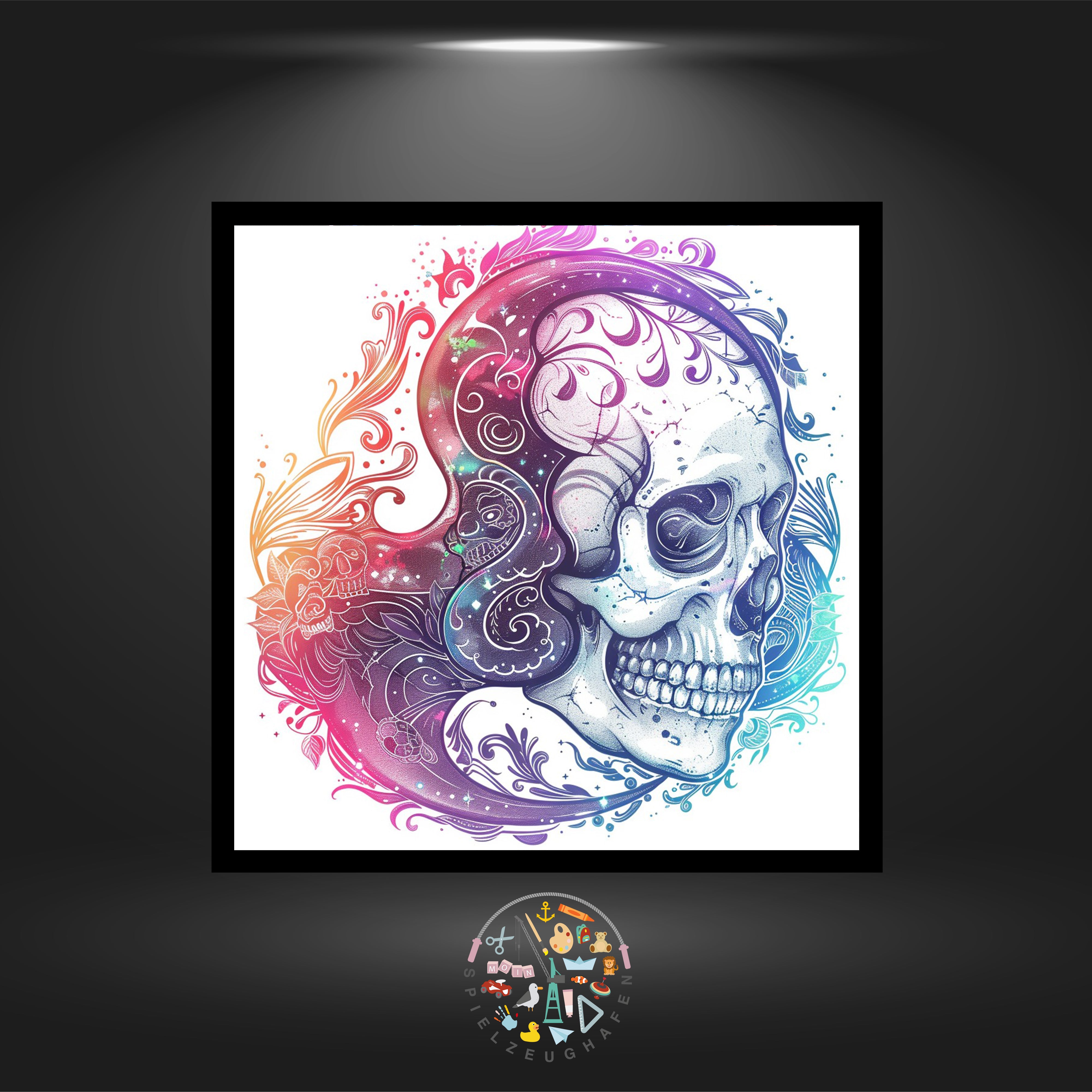 Skull 'Calvaria' - Strass rund