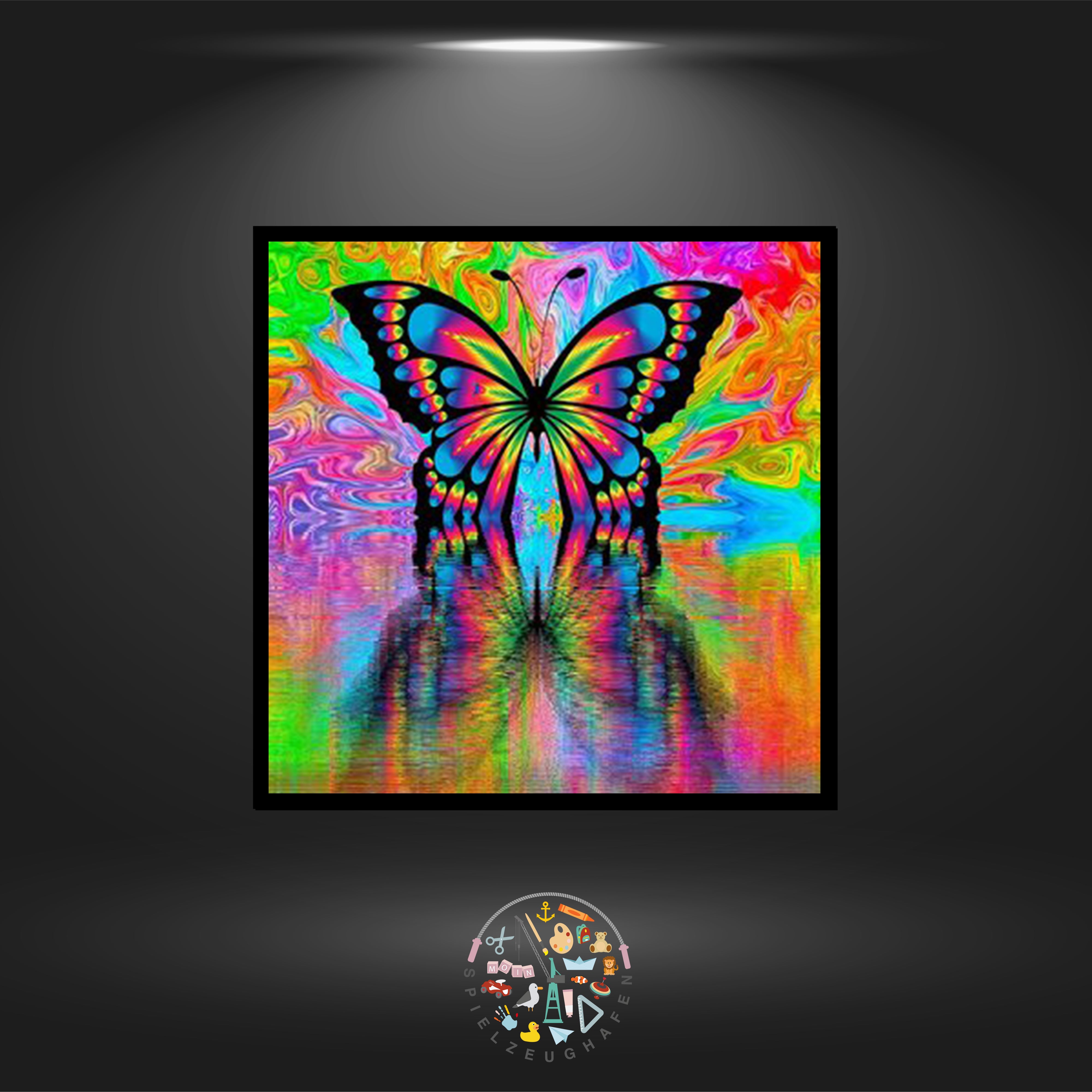 Regenbogenschmetterling - Strass / Rhinestone