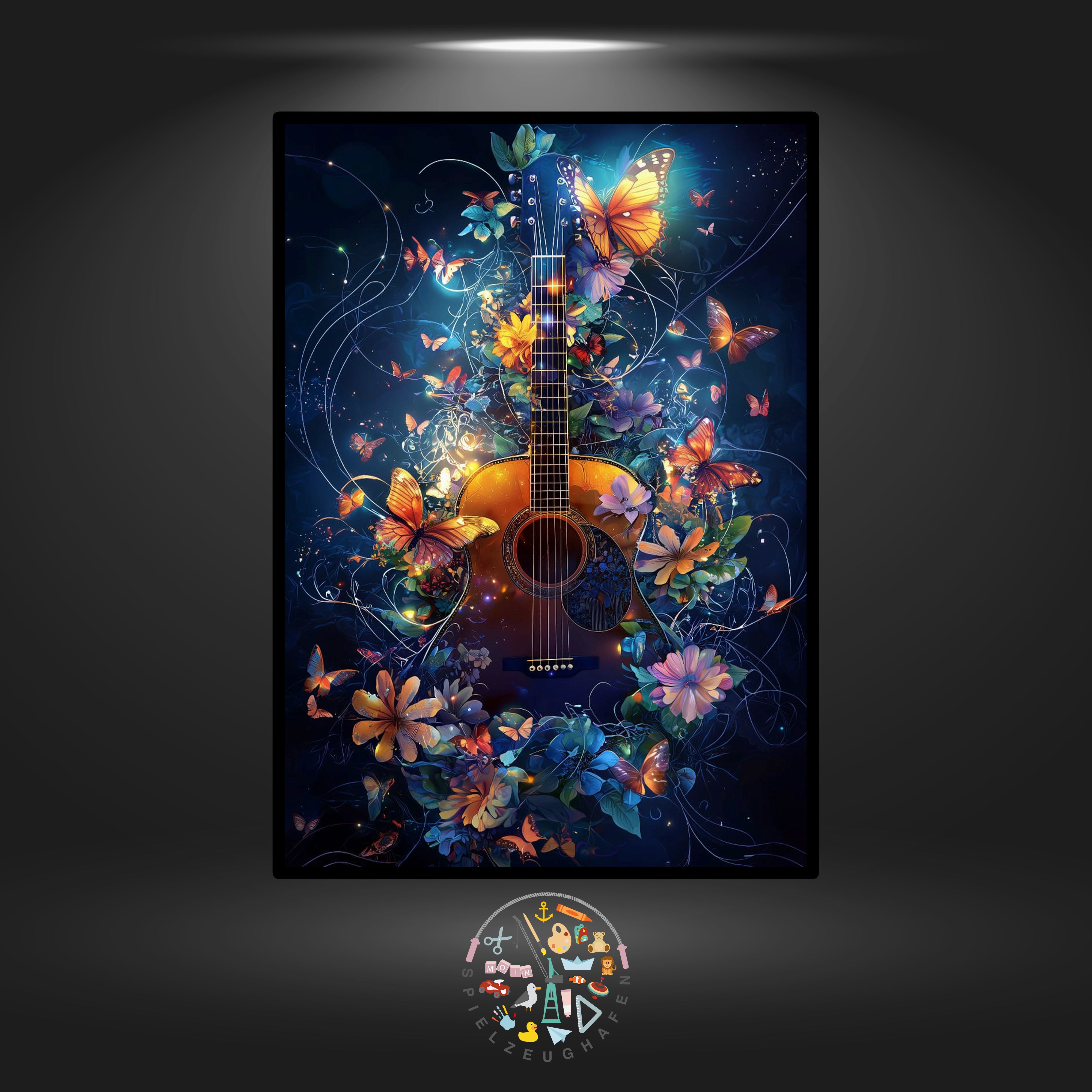 Flower guitar - Strass rund