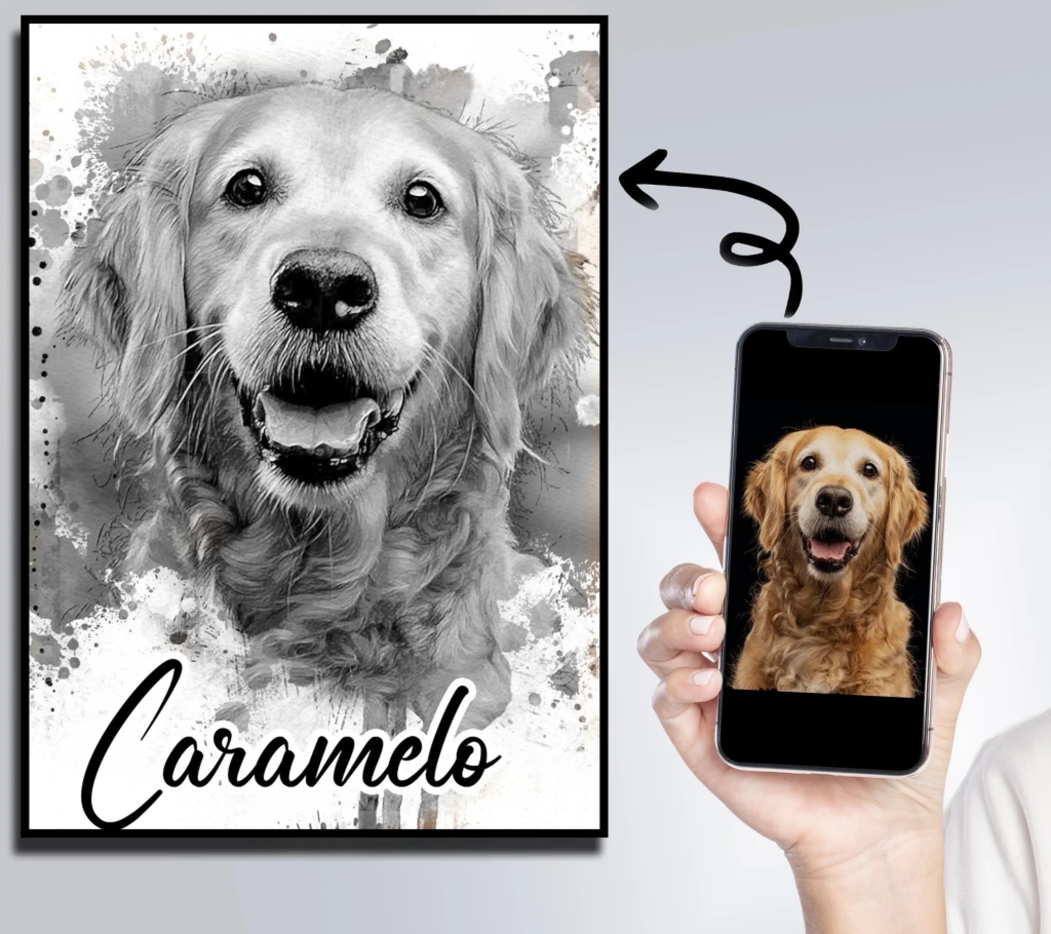 Dein Liebling - als Aquarell Bügelperlen Painting von Spielzeughafen