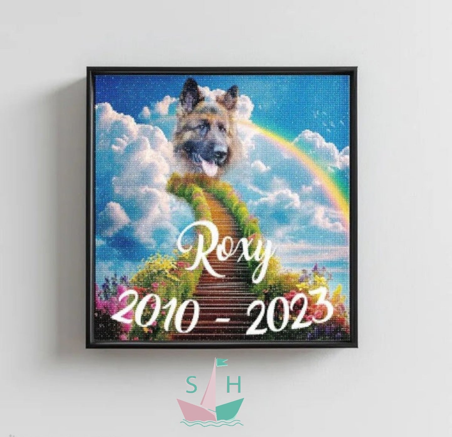 Dein Liebling unvergessen auf der Regenbogenbrücke als Diamond Painting von Spielzeughafen