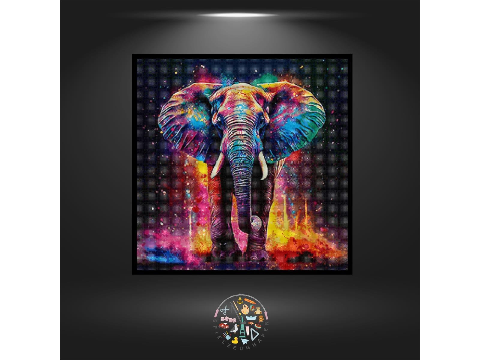 Elefant 'Rainbow' - Quadratisch von Spielzeughafen