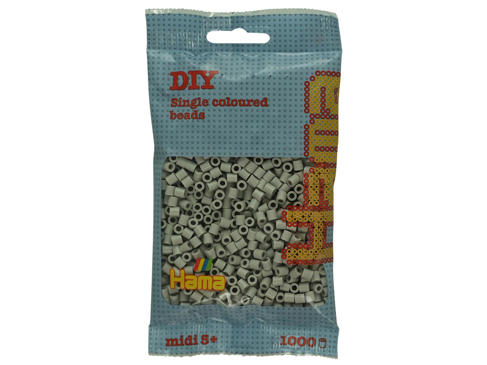 Hama Bügelperlen – Kieselgrau, Midi 5 mm (1000 Stk) von Spielzeughafen