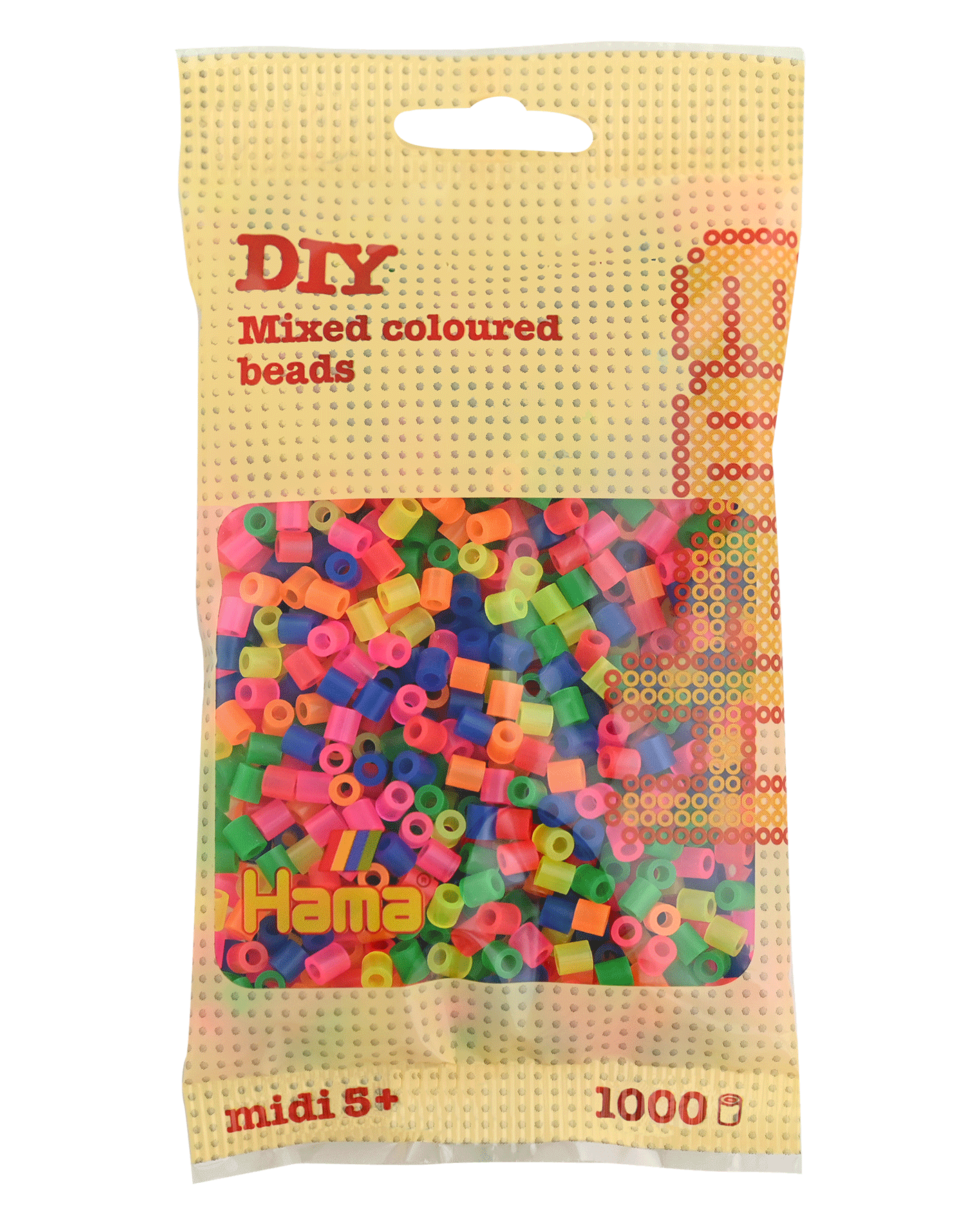 Hama Bügelperlen – Neon Mischung, Midi 5 mm (1000 Stk) von Spielzeughafen