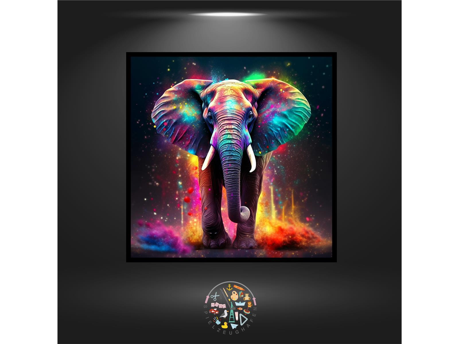 Elefant 'Rainbow' - Quadratisch