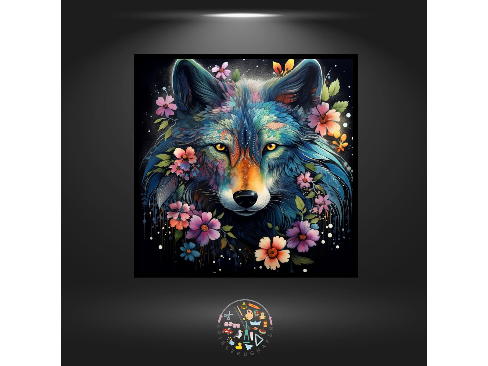 Wolf 'Flowerpower' - Quadratisch