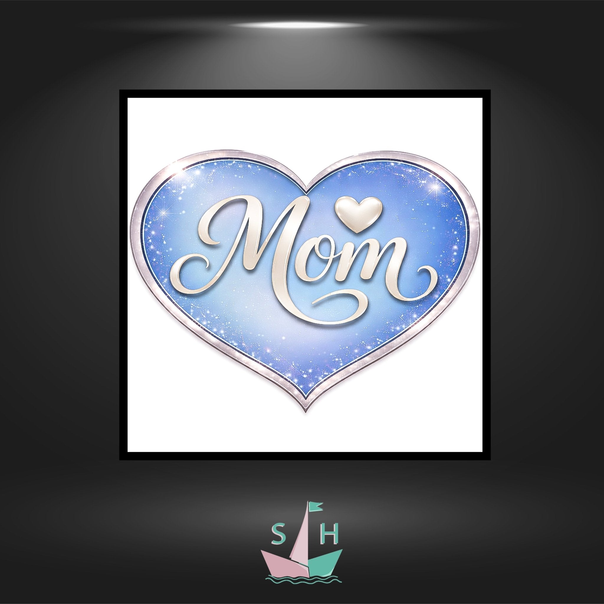 Mom Blue - Eckig mit Metallic + Night glow von Spielzeughafen