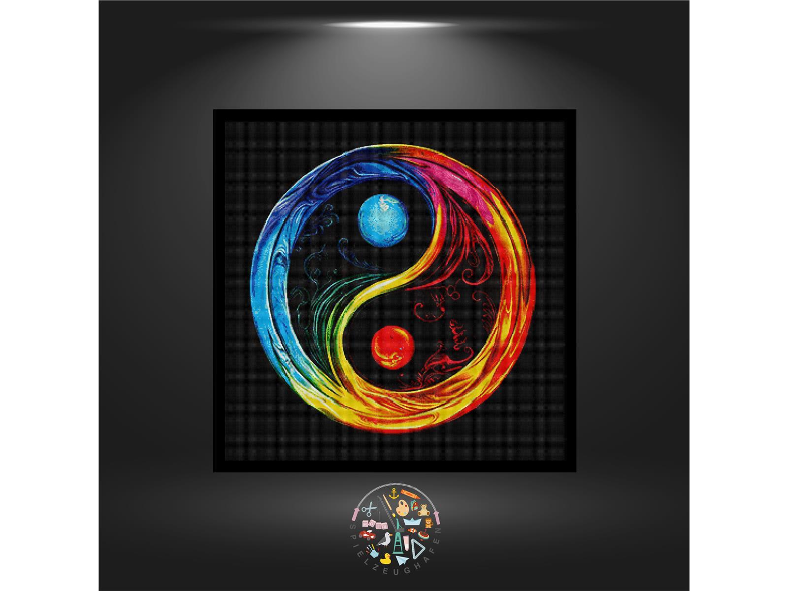 Colorful Yin Yang - Quadratisch