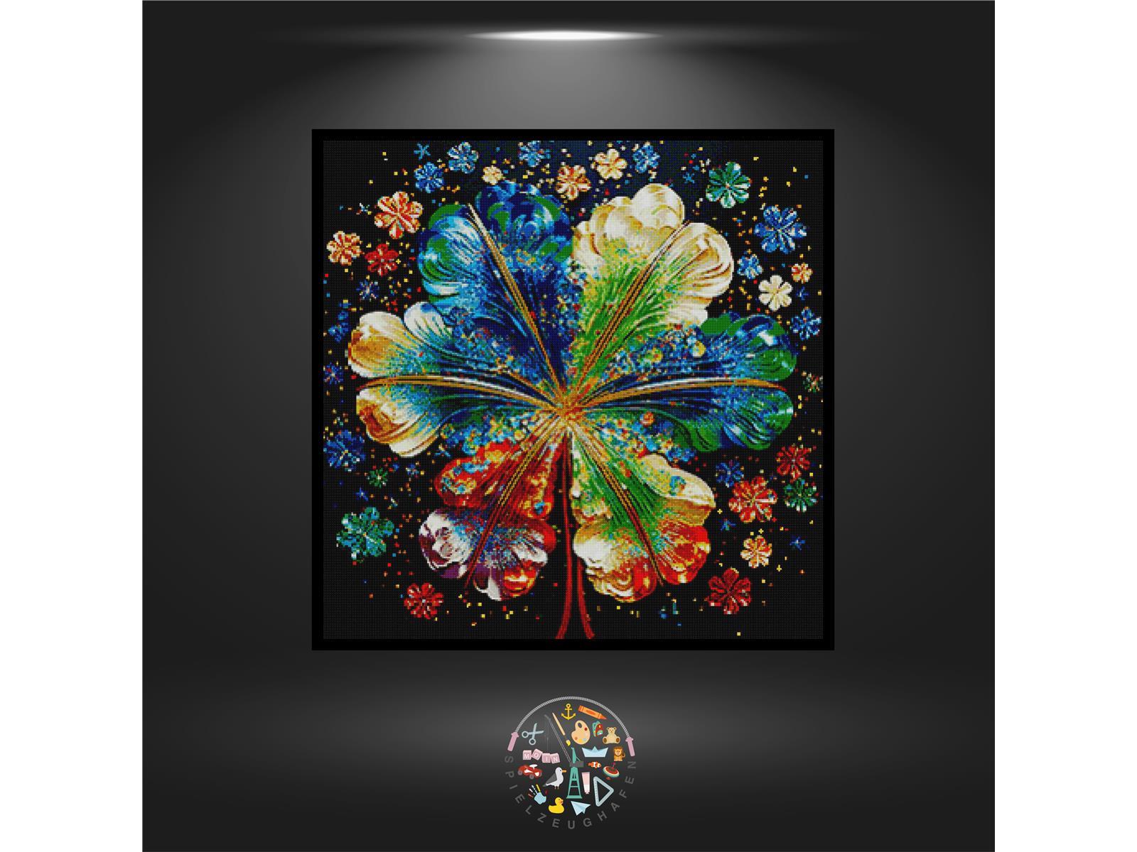 Flower of dreams - Quadratisch mit AB und Strass