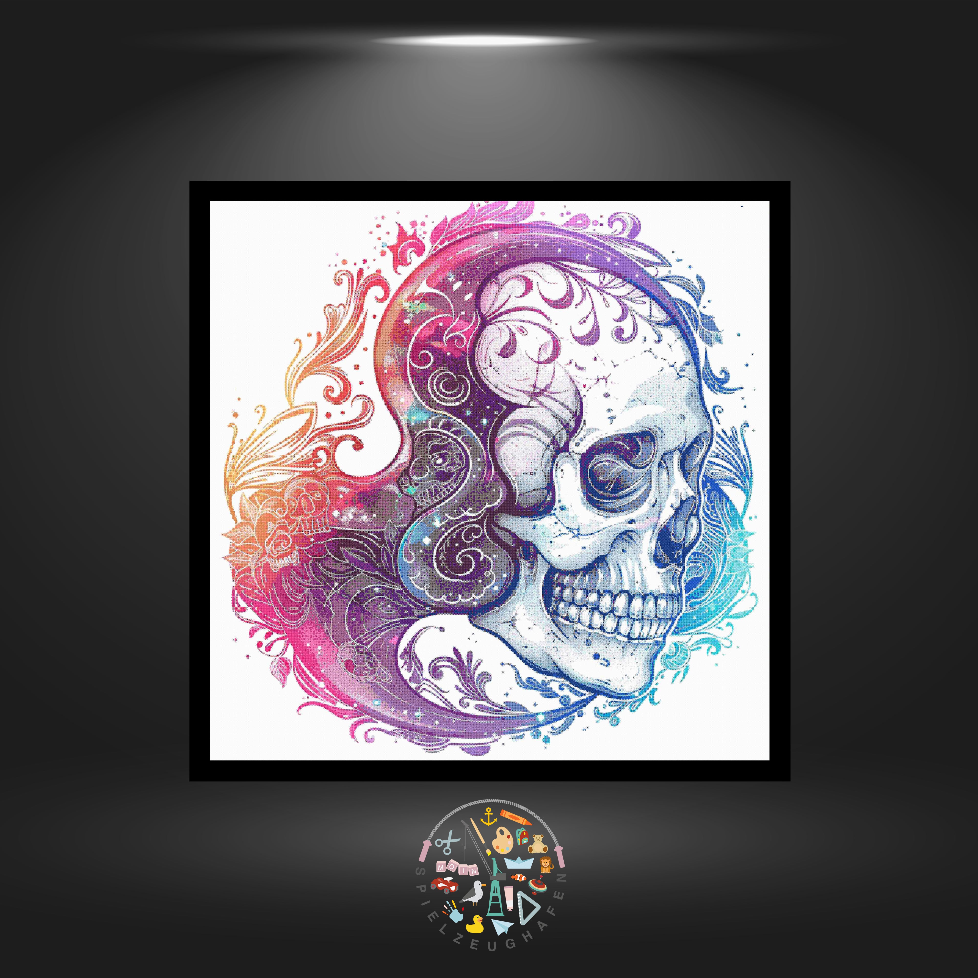 Skull Calvaria - Strass rund