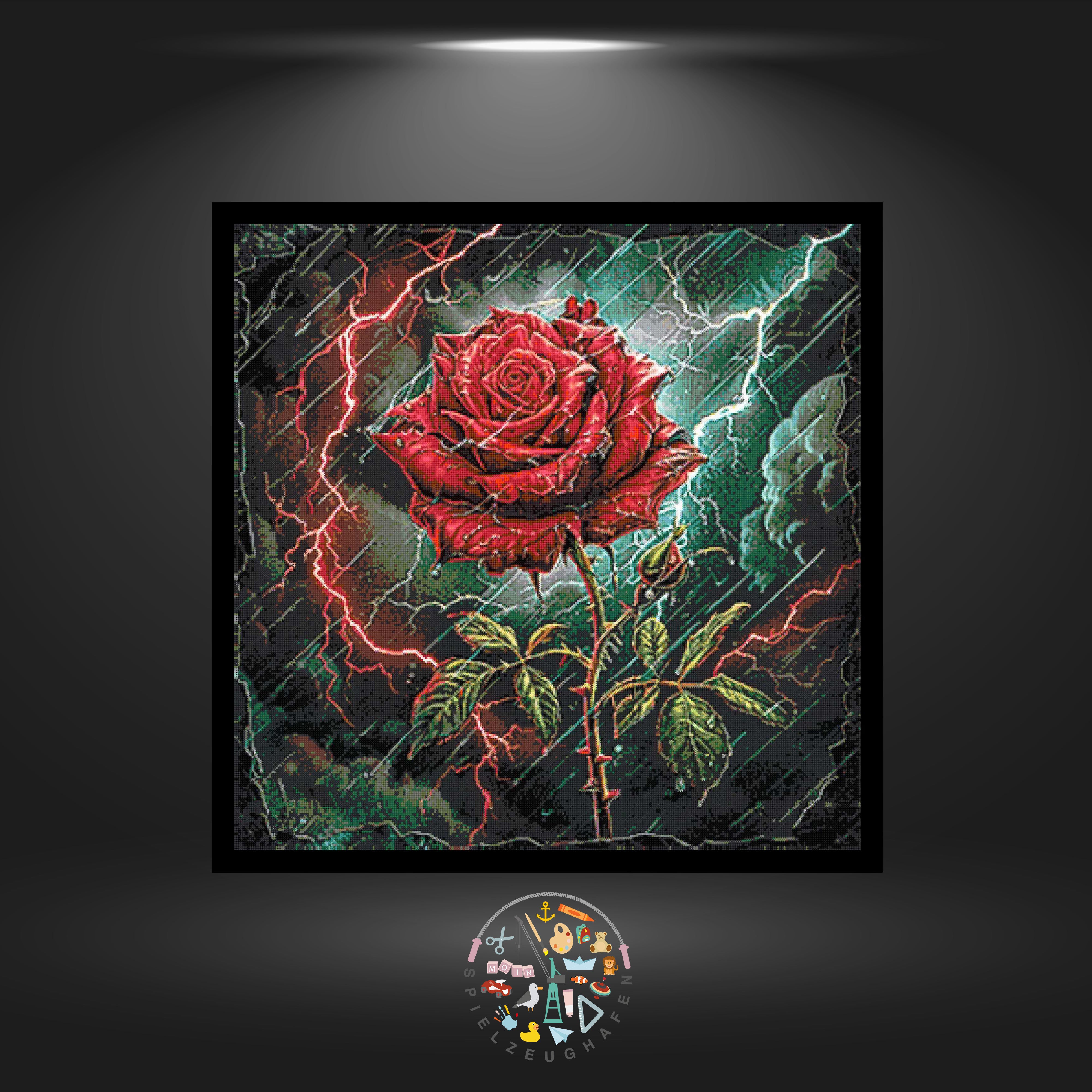 Bloody Rose - Strass rund