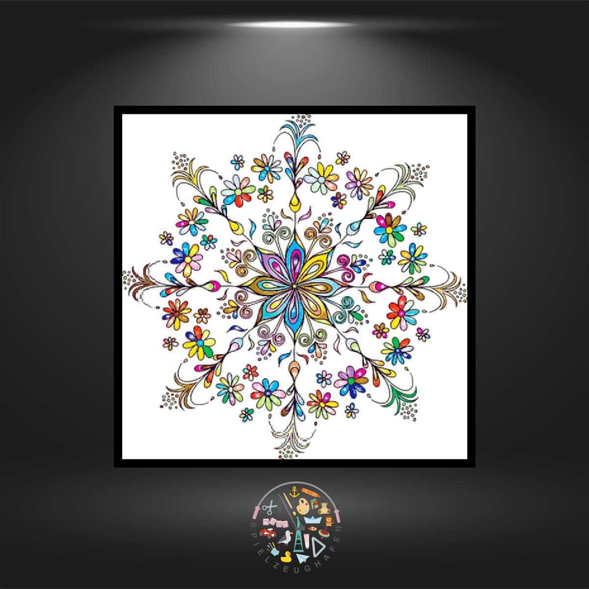 Mandala 'Flowers'- Strass