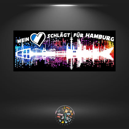 Skyline Hamburg - Strass rund