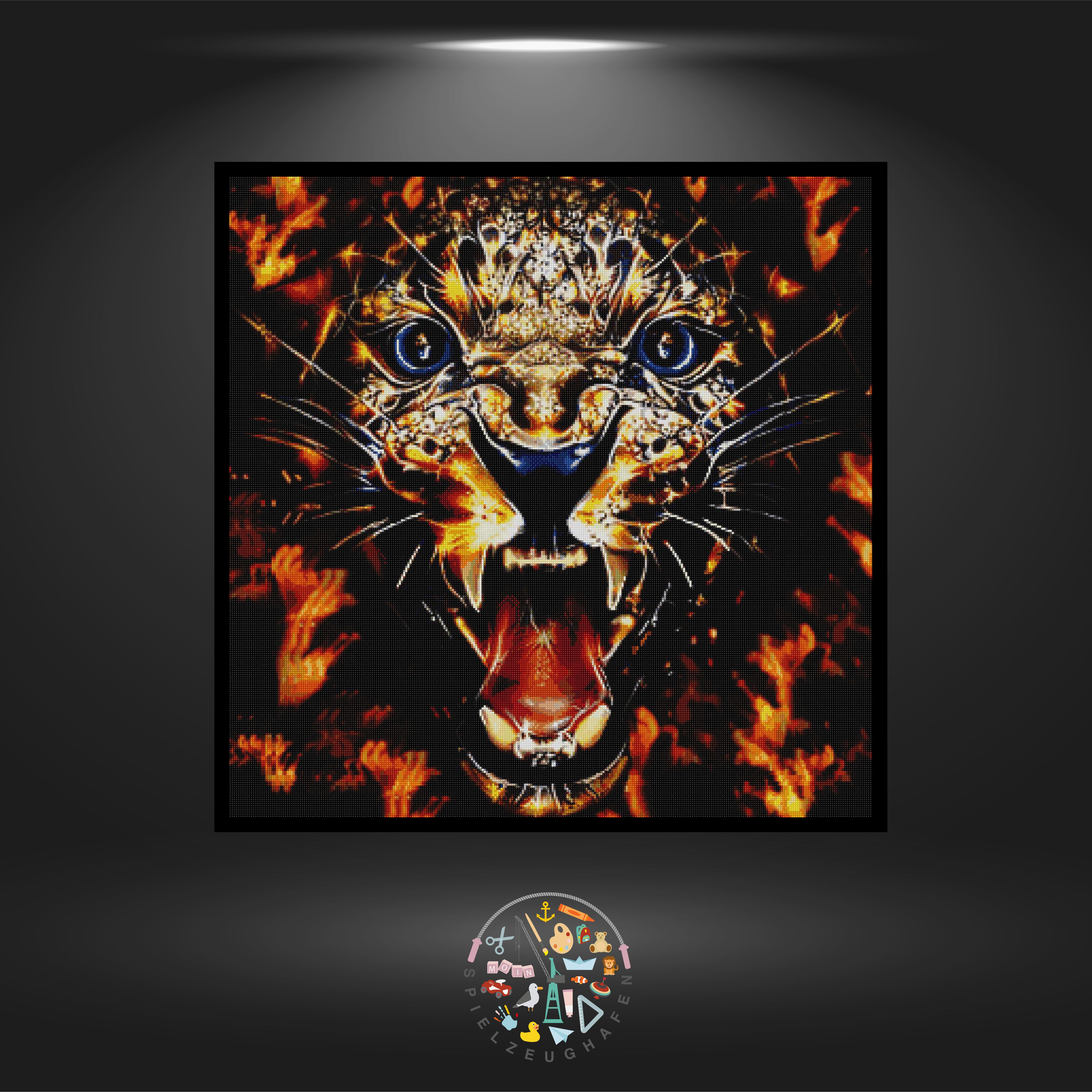 Leopard  'Azzar - Fire' - Quadratisch mit AB