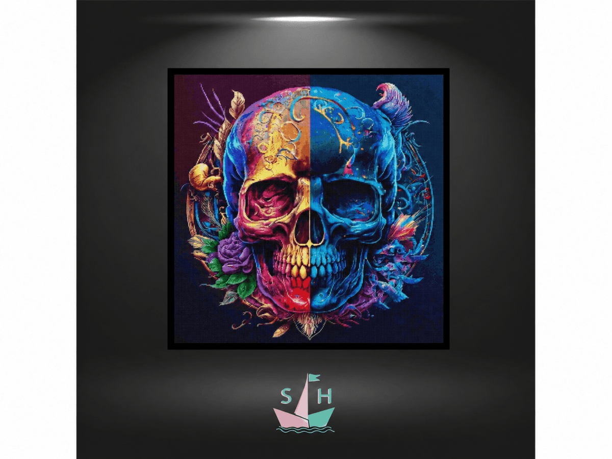 Rainbowskull - Quadratisch mit AB von Spielzeughafen