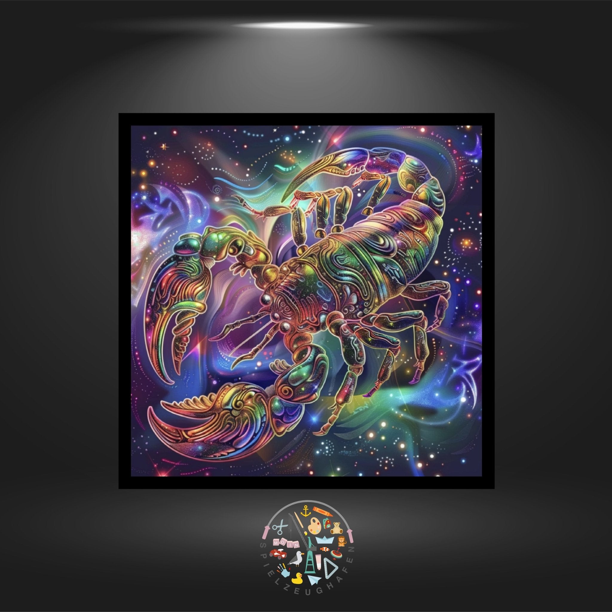 Sternzeichen Skorpion Bunt - Quadratisch mit AB von Spielzeughafen