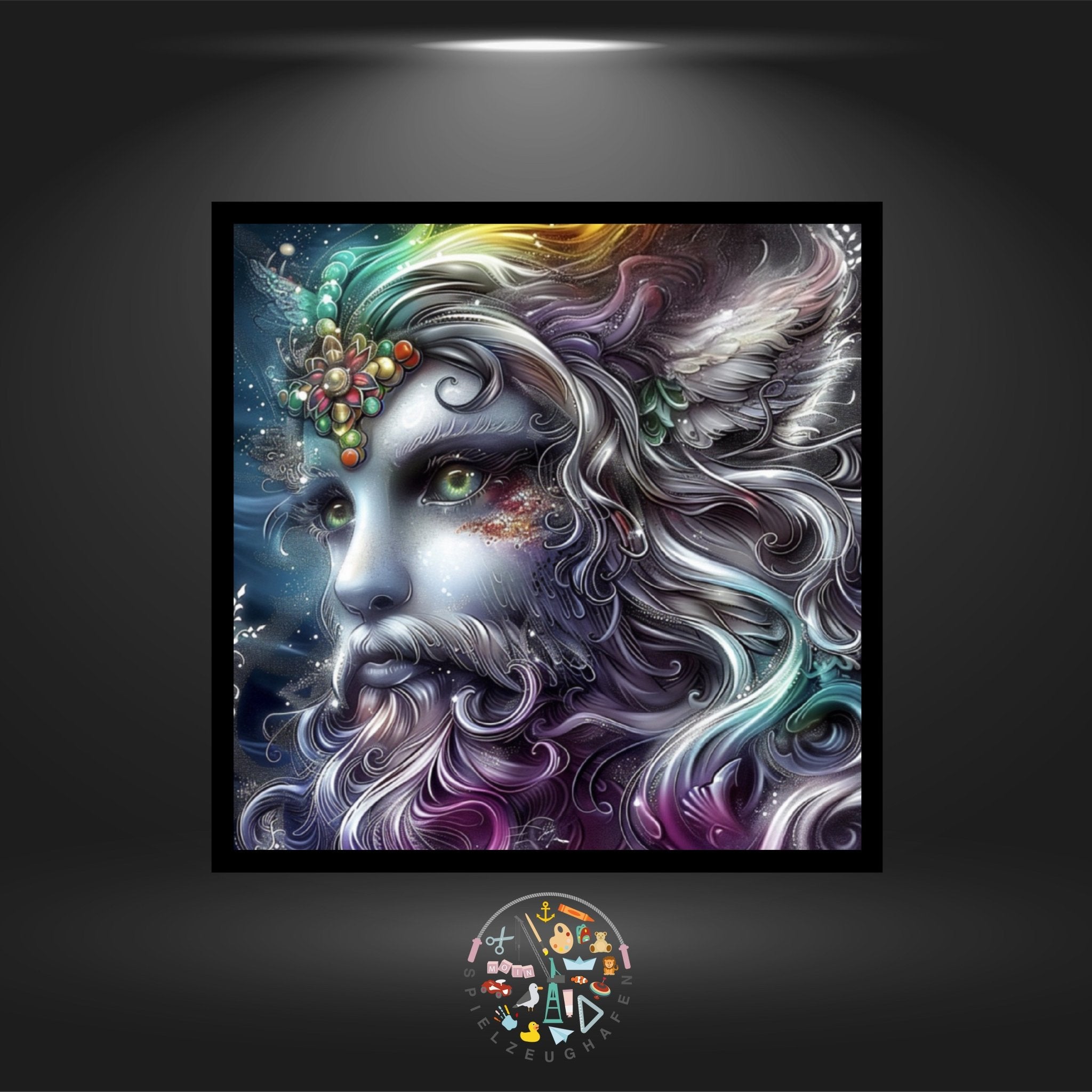 Sternzeichen Wassermann Bunt - Quadratisch mit AB von Spielzeughafen