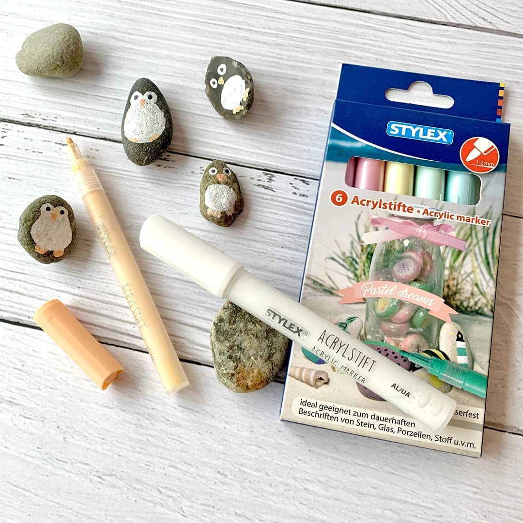 Stylex 32818 – Pastell Acrylstifte 6er Set (Ivory, Orange, Mint, Azur, Rose, Flieder) von Spielzeughafen