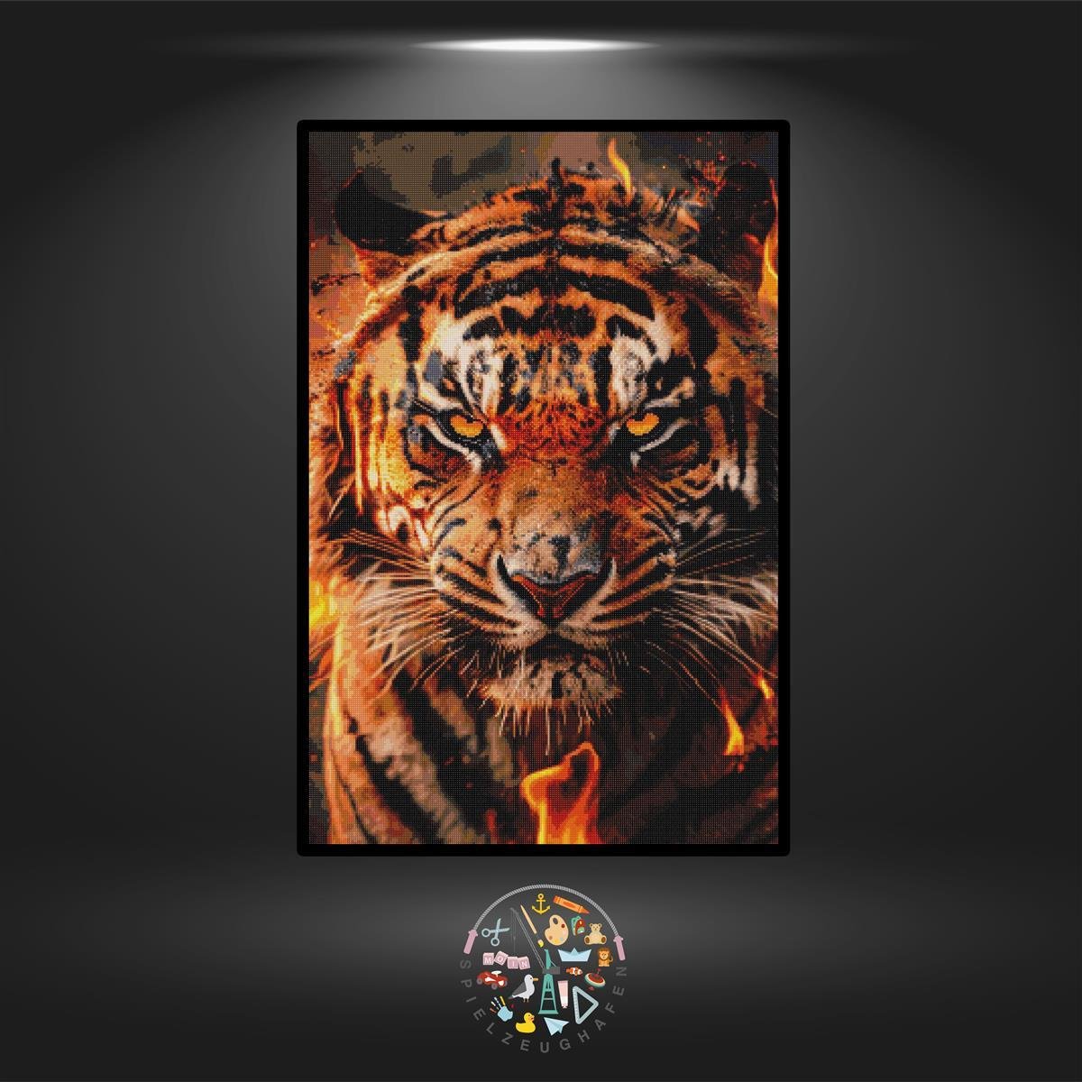 Tiger 'Ninja' - Quadratisch mit Strass (eckig) von Spielzeughafen