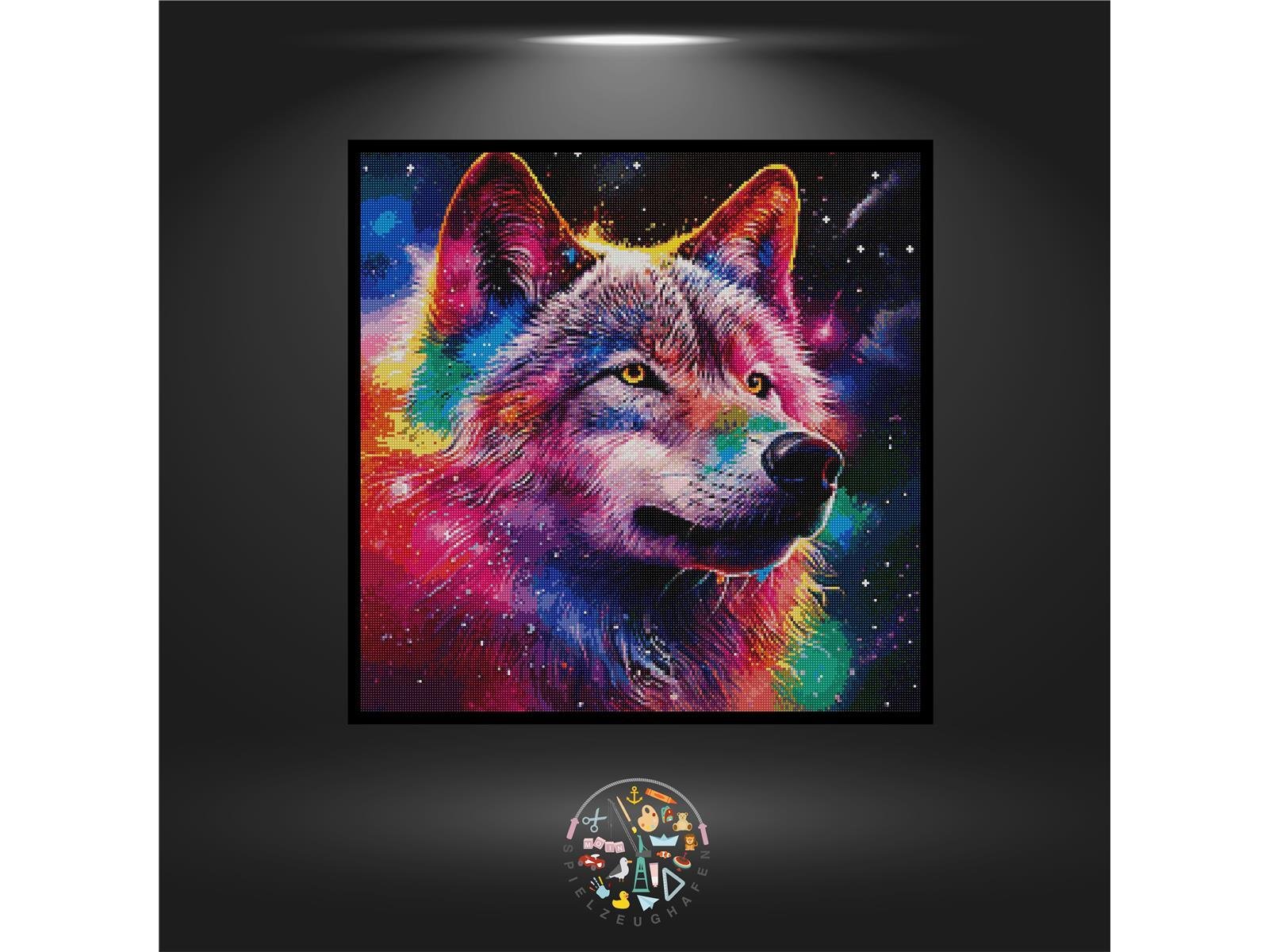 Wolf 'Rainbow' - Quadratisch mit AB von Spielzeughafen