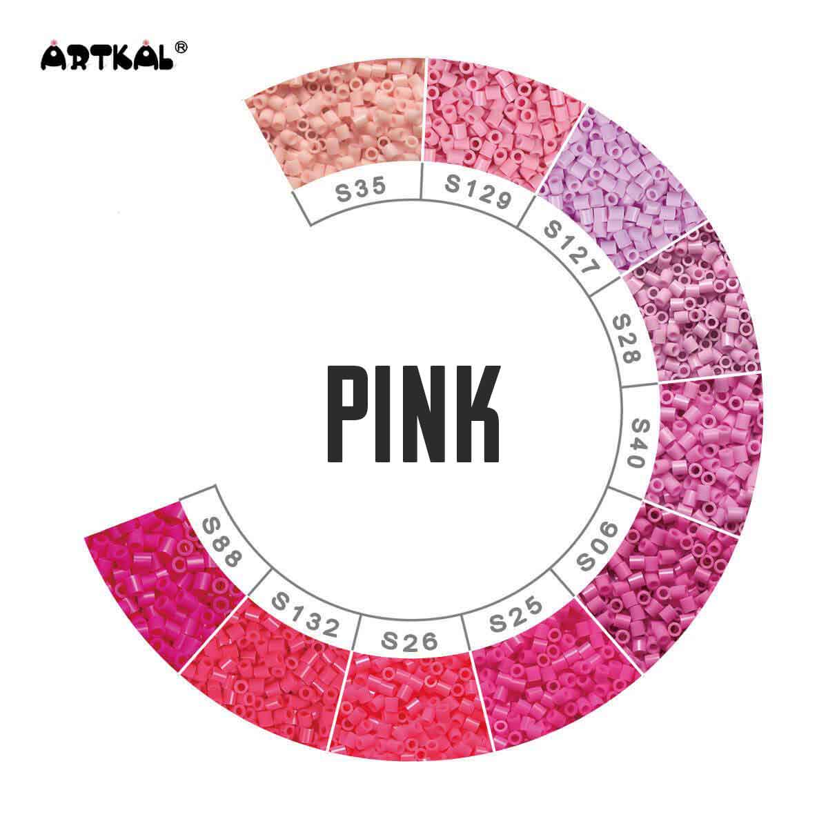 1000 Artkal MIDI S 5mm Pinktöne von Spielzeughafen