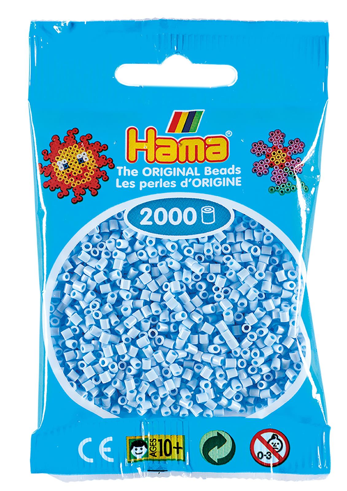 2000 Mini Bügelperlen - Pastell - Eisblau von Spielzeughafen