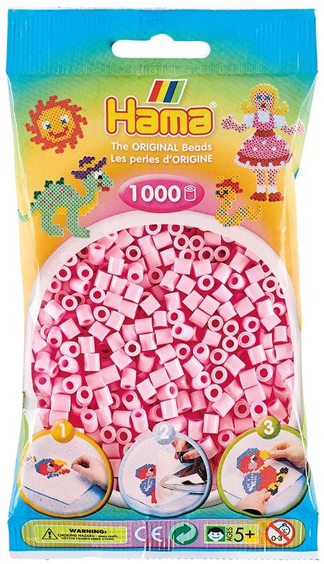 1000 Midi Bügelperlen - Pastell-Rosé