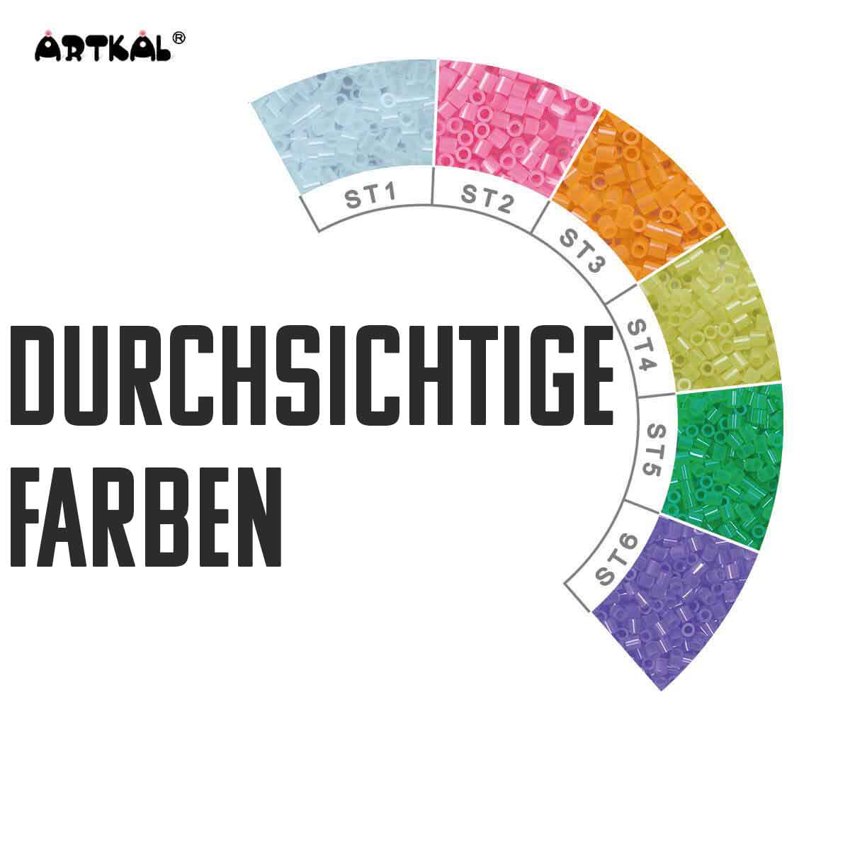 1000 Artkal MIDI S 5mm Durchsichtige Farben