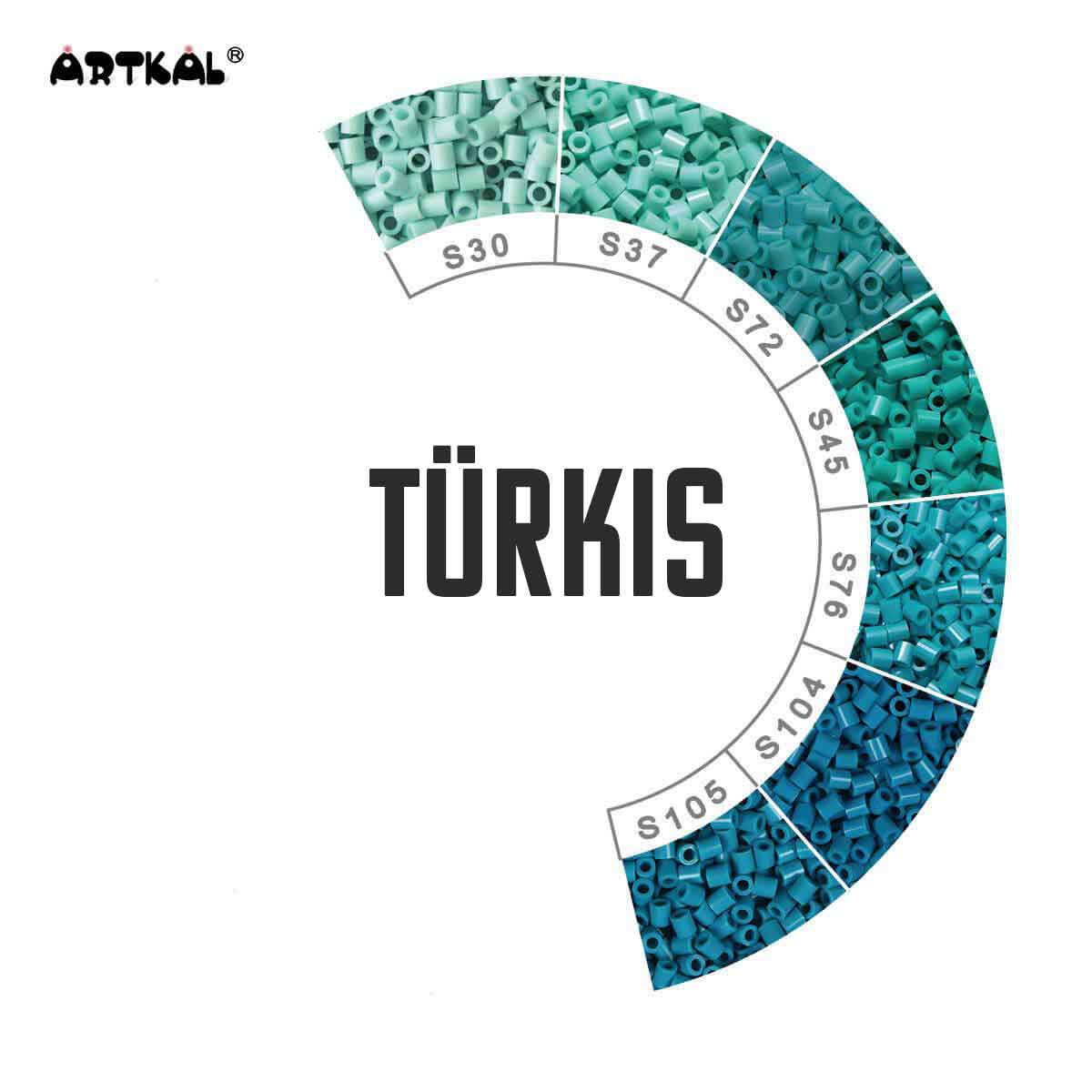 1000 Artkal MIDI S 5mm Türkisfarben